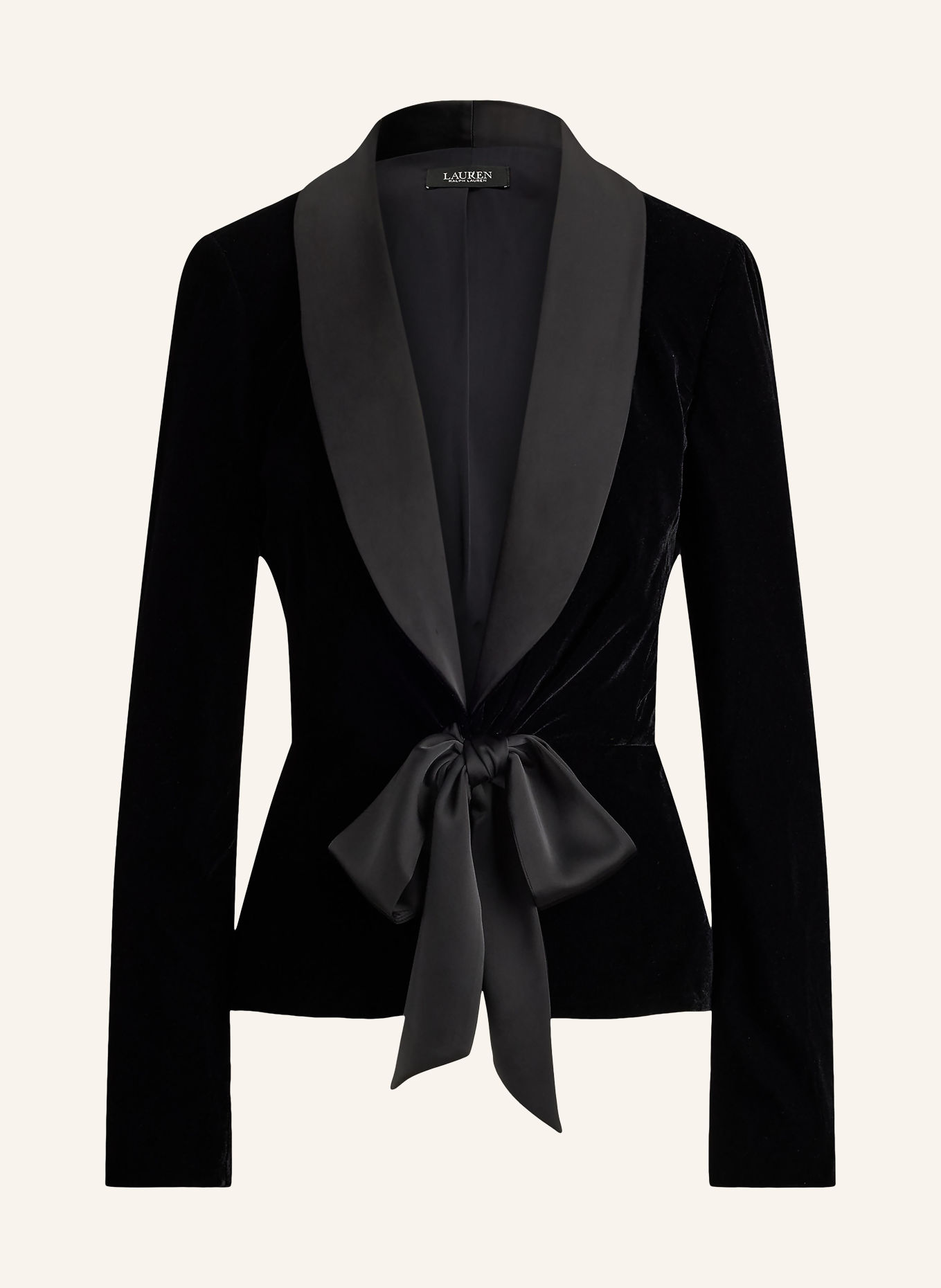 LAUREN RALPH LAUREN Samtblazer: SCHWARZ