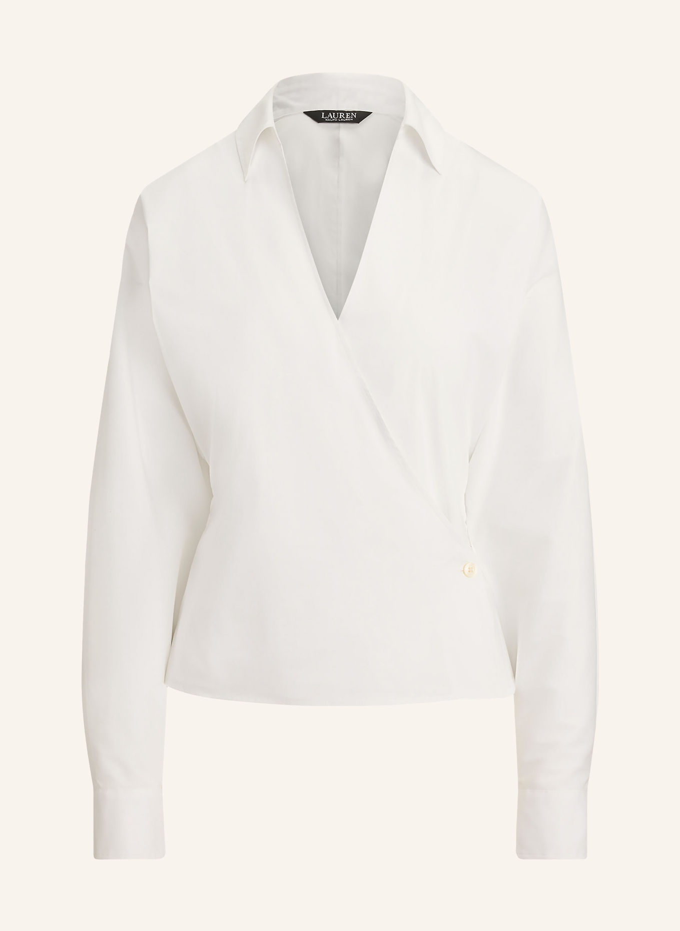 LAUREN RALPH LAUREN Wickelbluse: WEISS