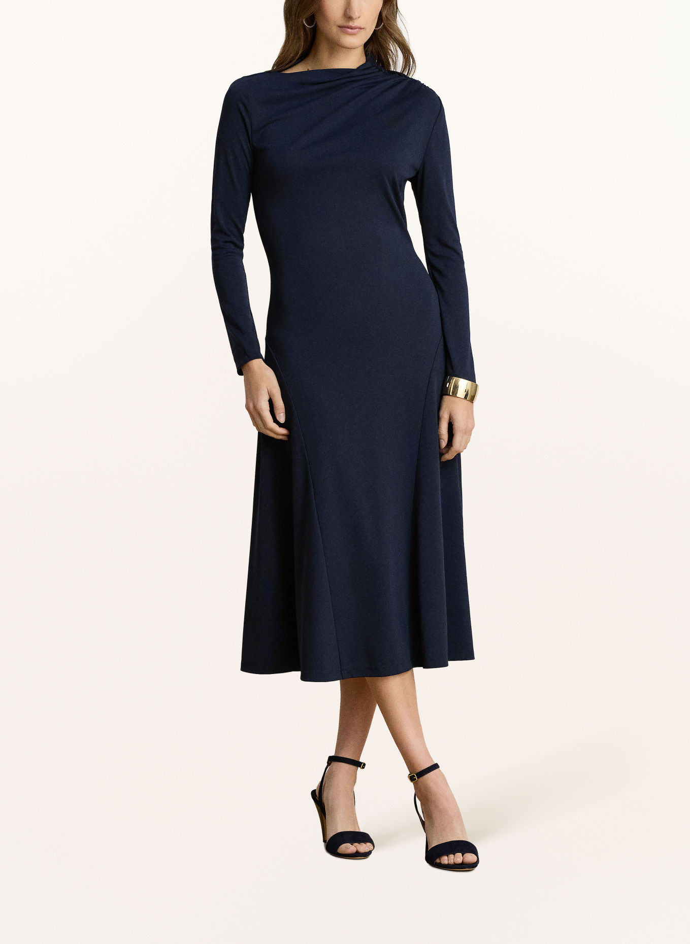 LAUREN RALPH LAUREN Jerseyové šaty YAMILLA: TMAVĚ MODRÁ