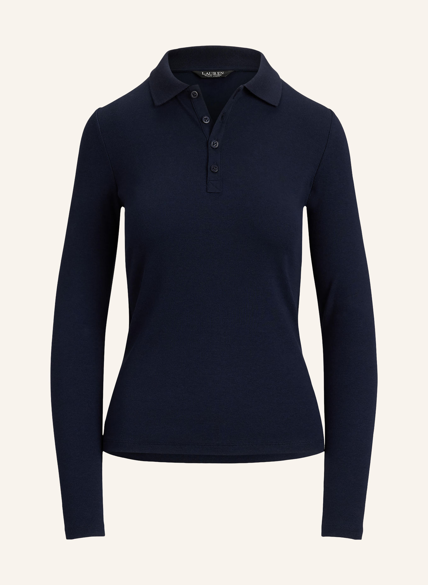 LAUREN RALPH LAUREN Jersey-Poloshirt: DUNKELBLAU