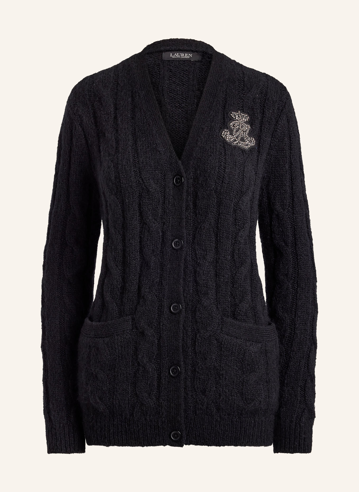 LAUREN RALPH LAUREN Vest met sierstenen: ZWART