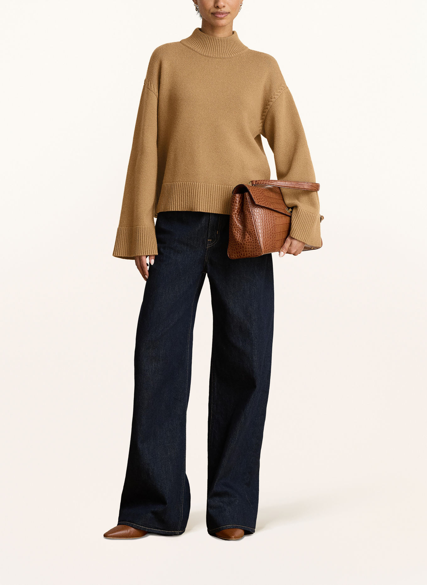 LAUREN RALPH LAUREN Turtleneck sweater: CAMEL