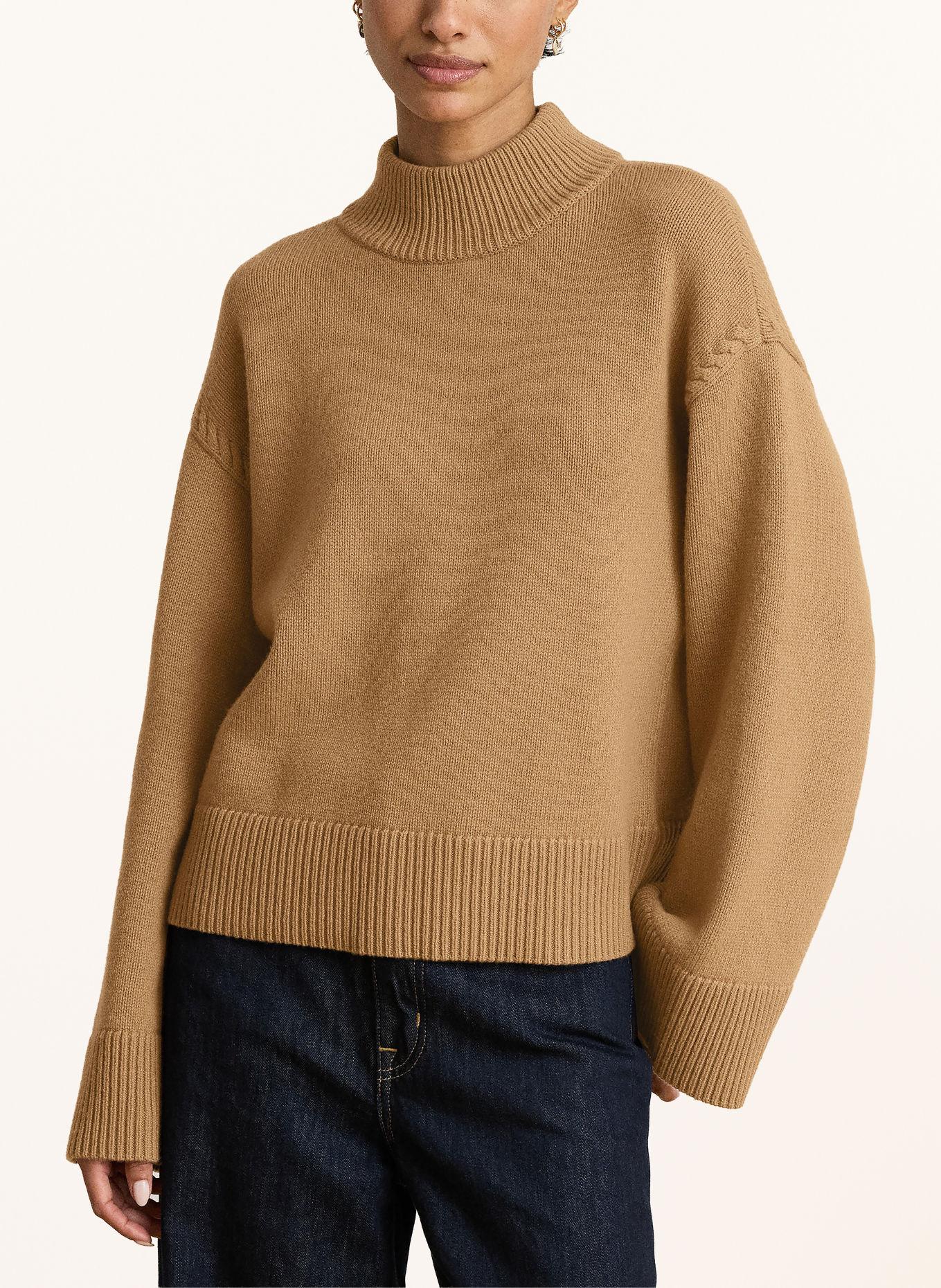 LAUREN RALPH LAUREN Turtleneck sweater: CAMEL