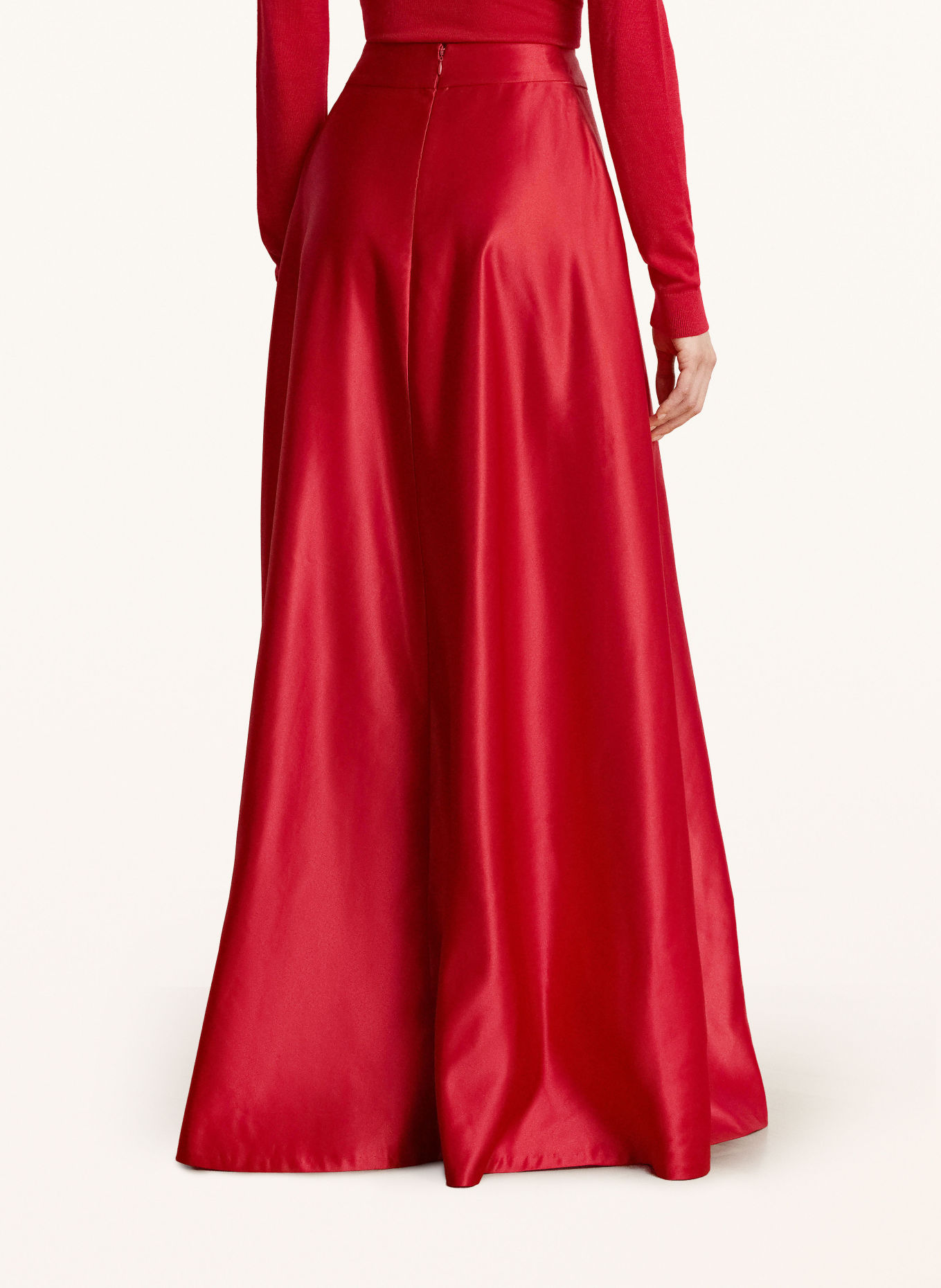 LAUREN RALPH LAUREN Satijnen rok: ROOD