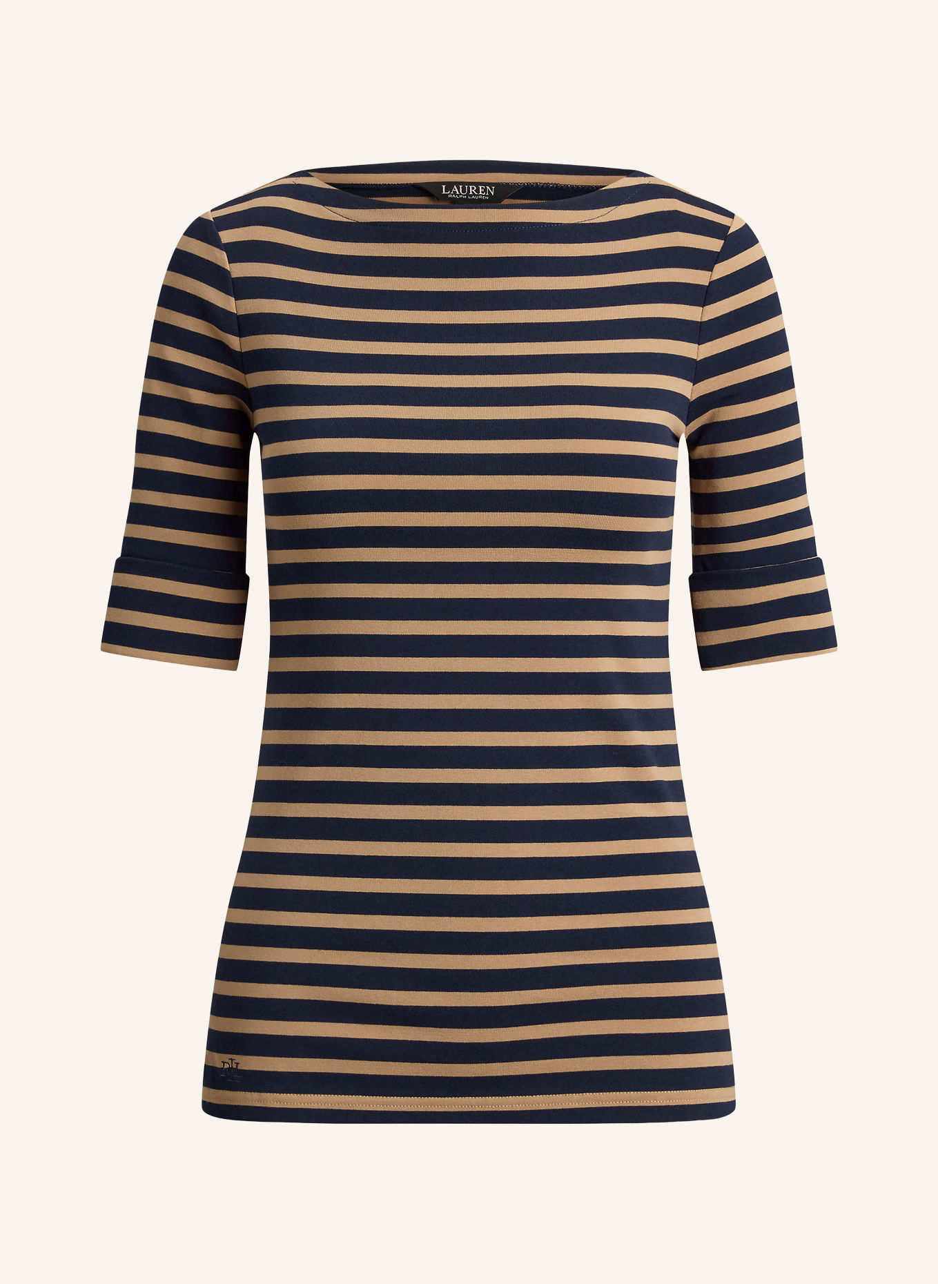LAUREN RALPH LAUREN T-shirt: DONKERBLAUW / CAMEL