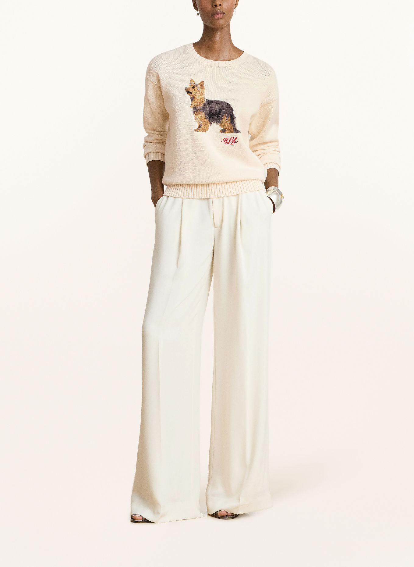 LAUREN RALPH LAUREN Pullover: ECRU