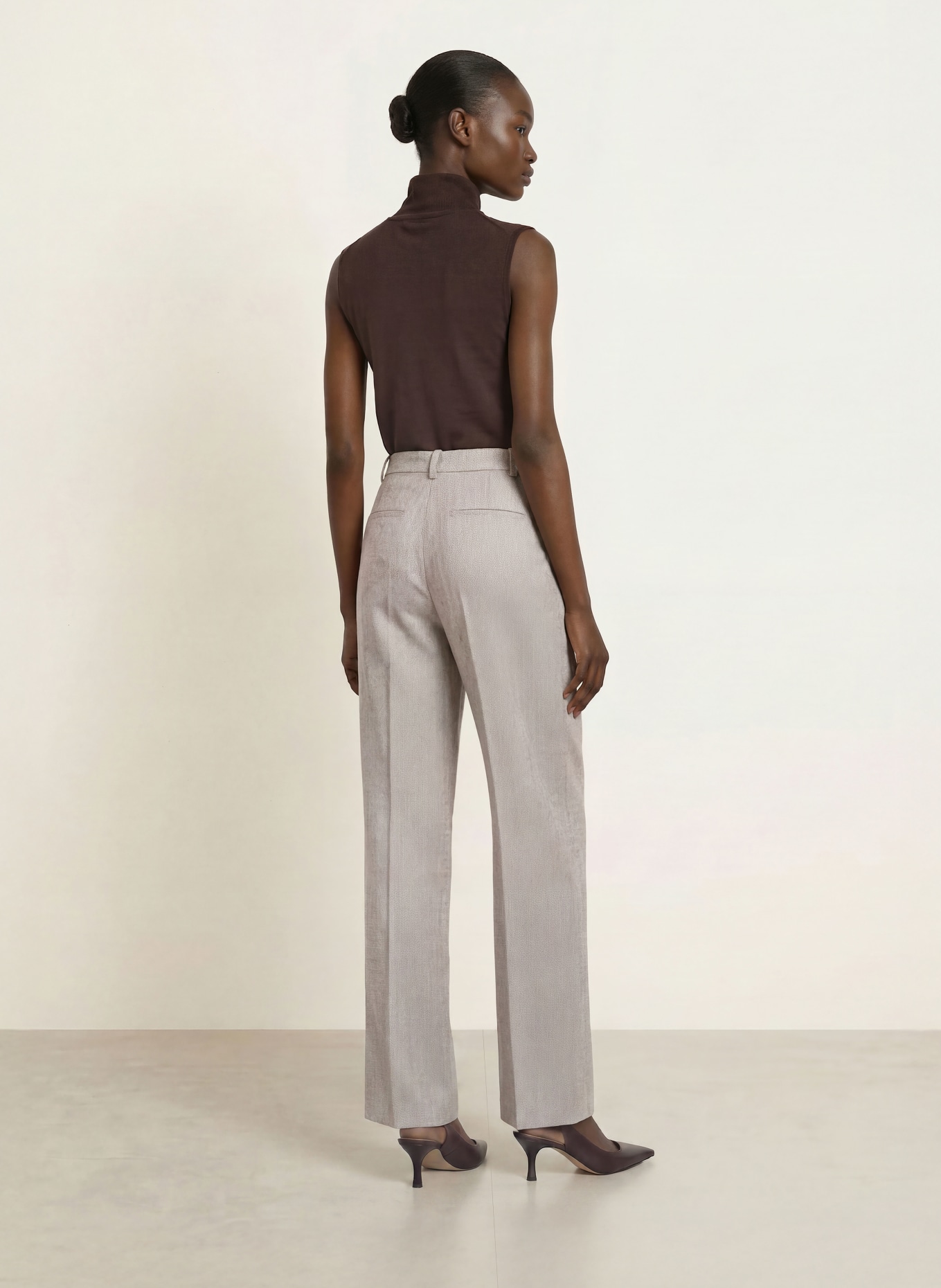 REISS Top HONEY: DARK BROWN