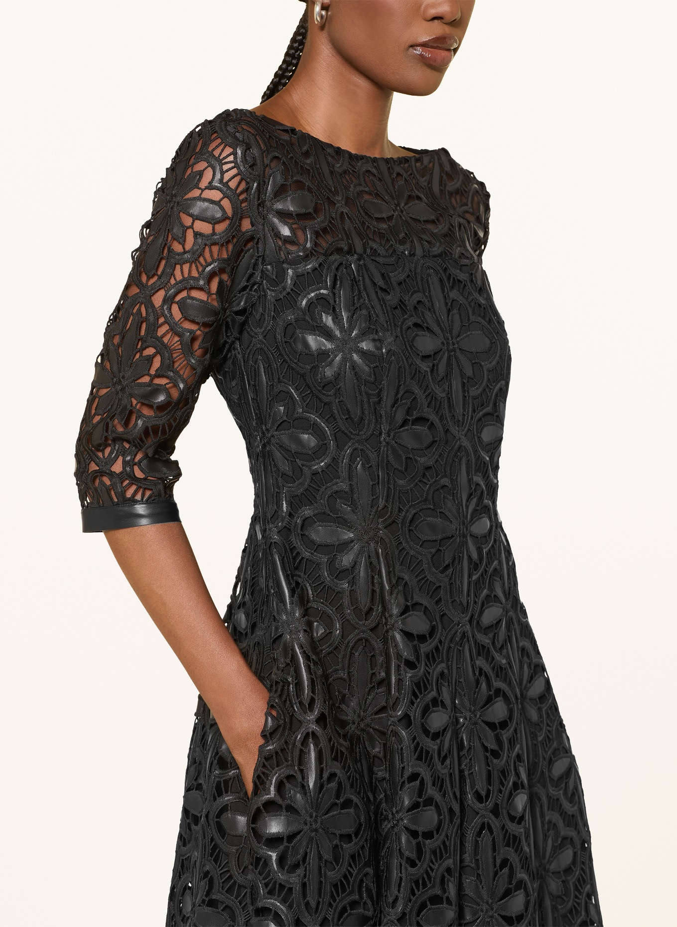 TALBOT RUNHOF Cocktail dress with 3/4 sleeves: 999 BLACK