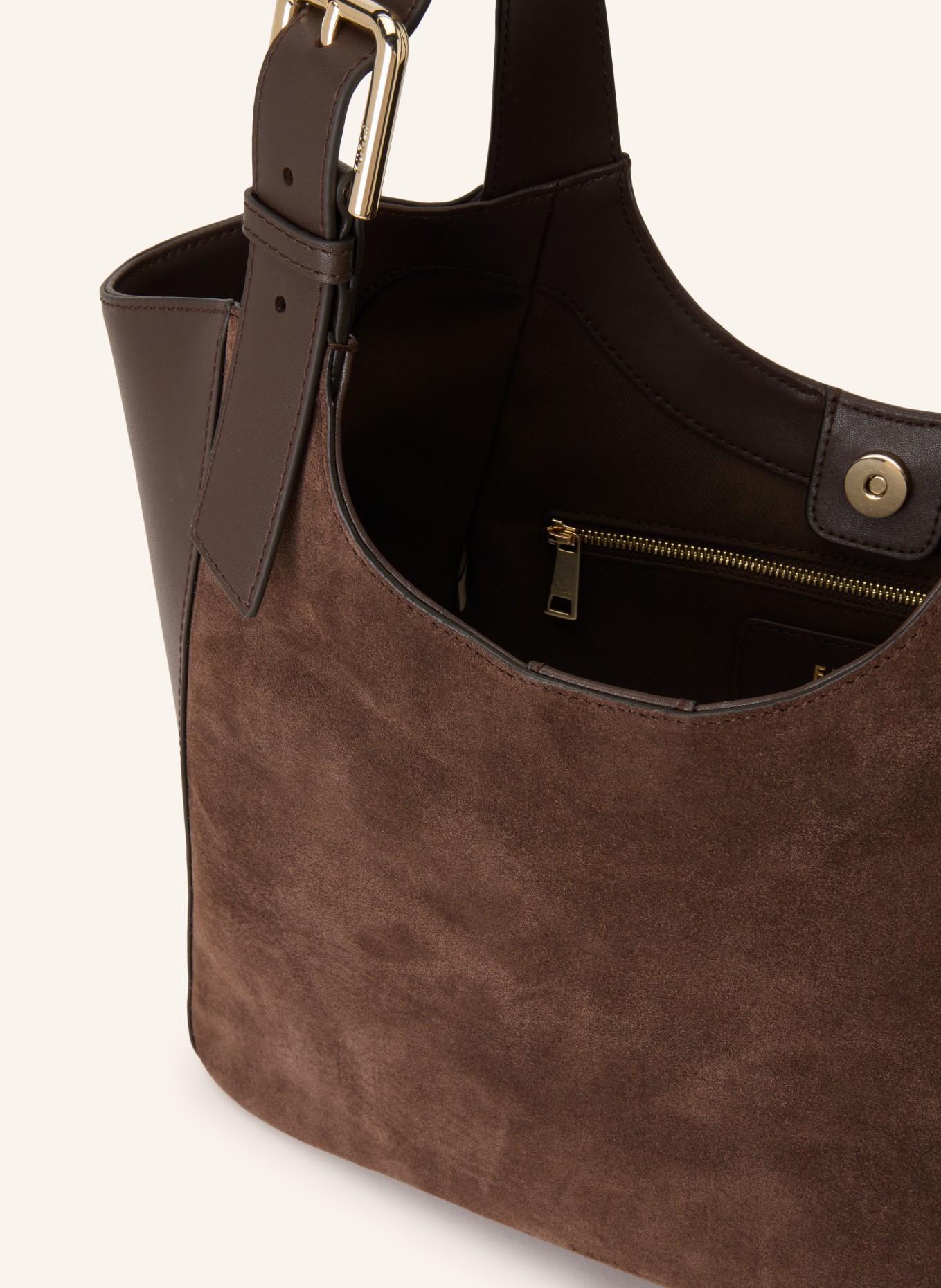FURLA DORA MEDIUM Shoppers: DARK BROWN / GOLD