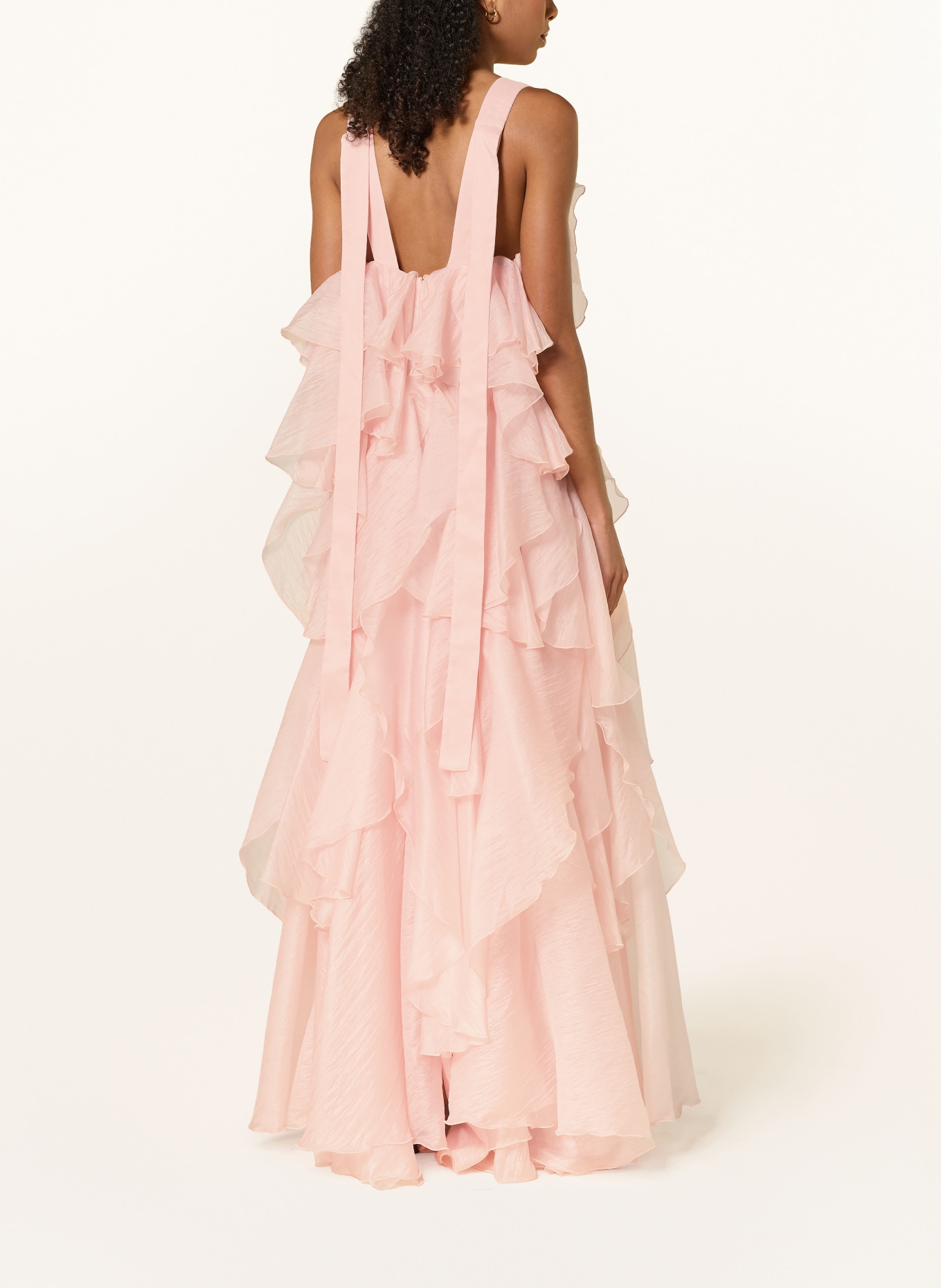 Aje. ATHENA Dress with Flounces: PINK