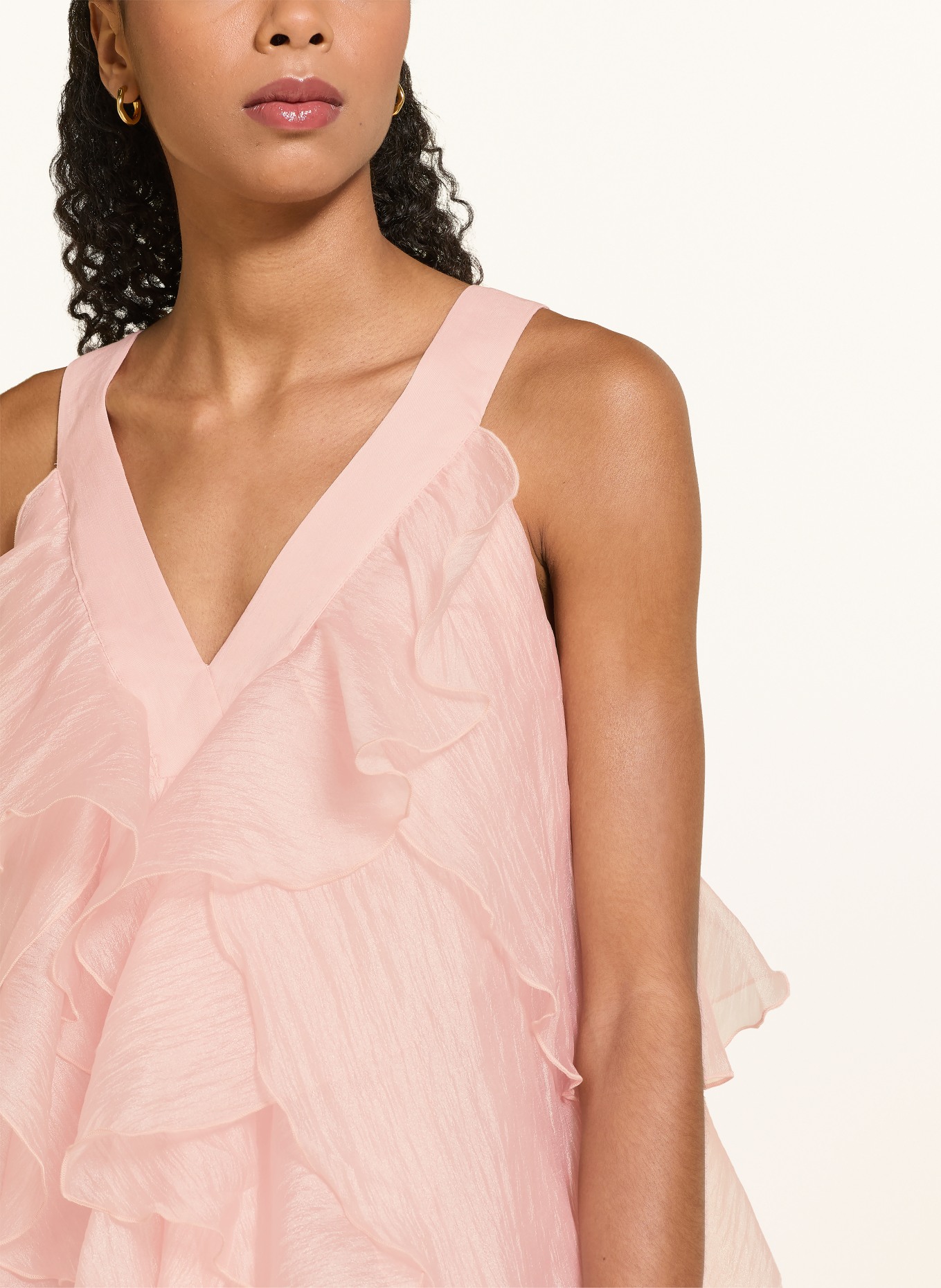 Aje. ATHENA Dress with Flounces: PINK