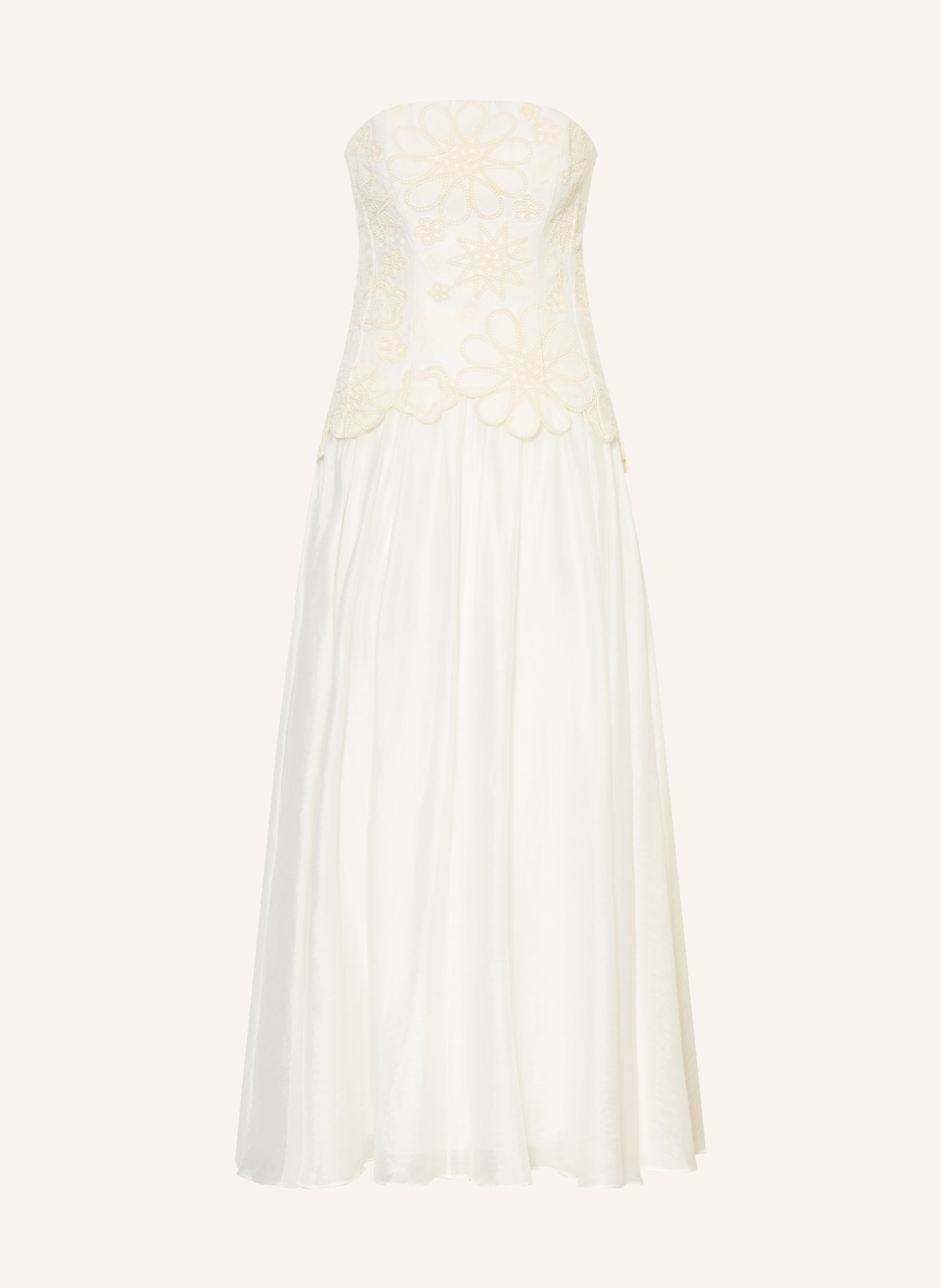 Aje. GIA Off-the-shoulder dress: WHITE / CREAM