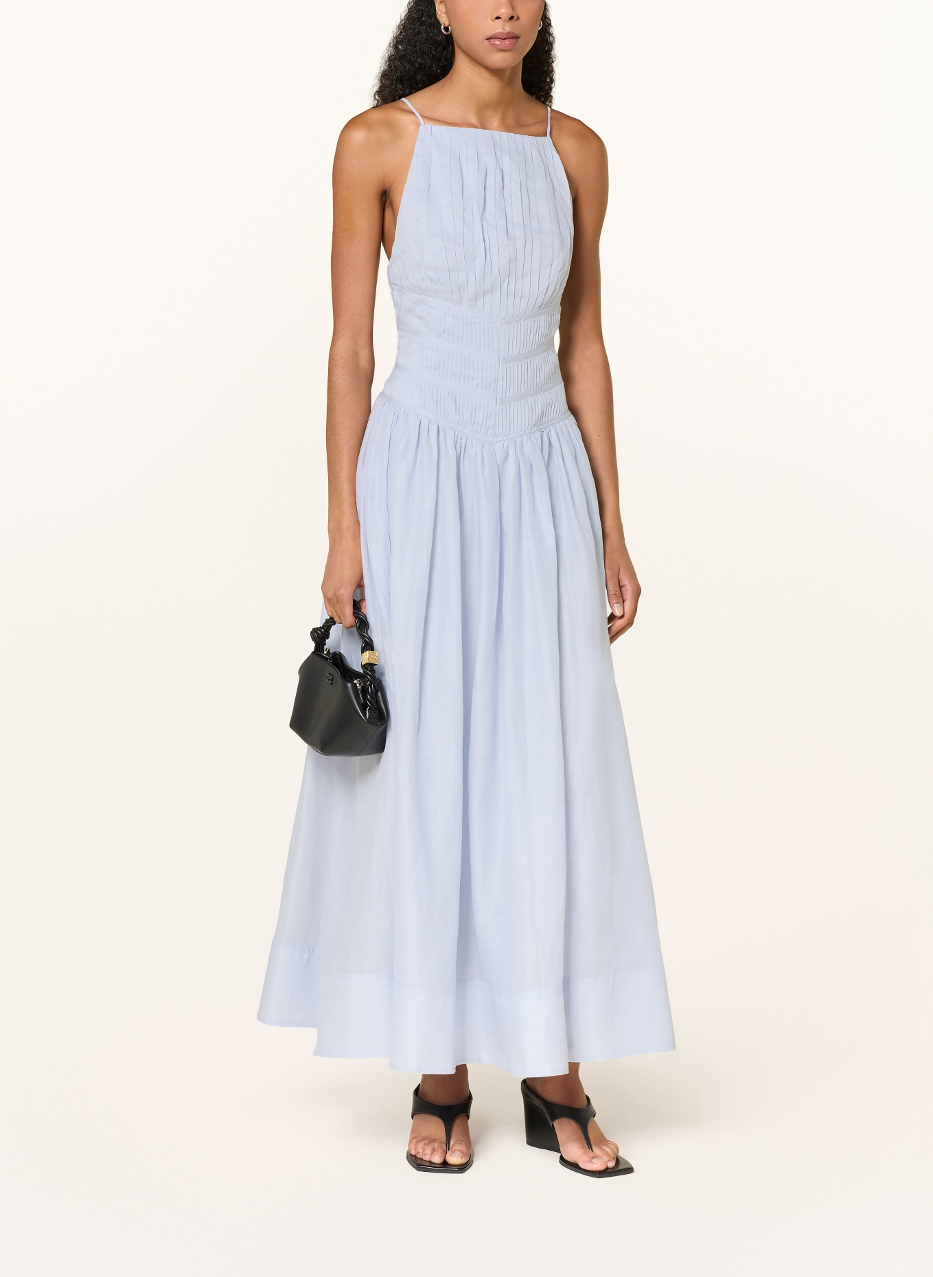 Aje. HELENE Dress with Rhinestones: LIGHT BLUE