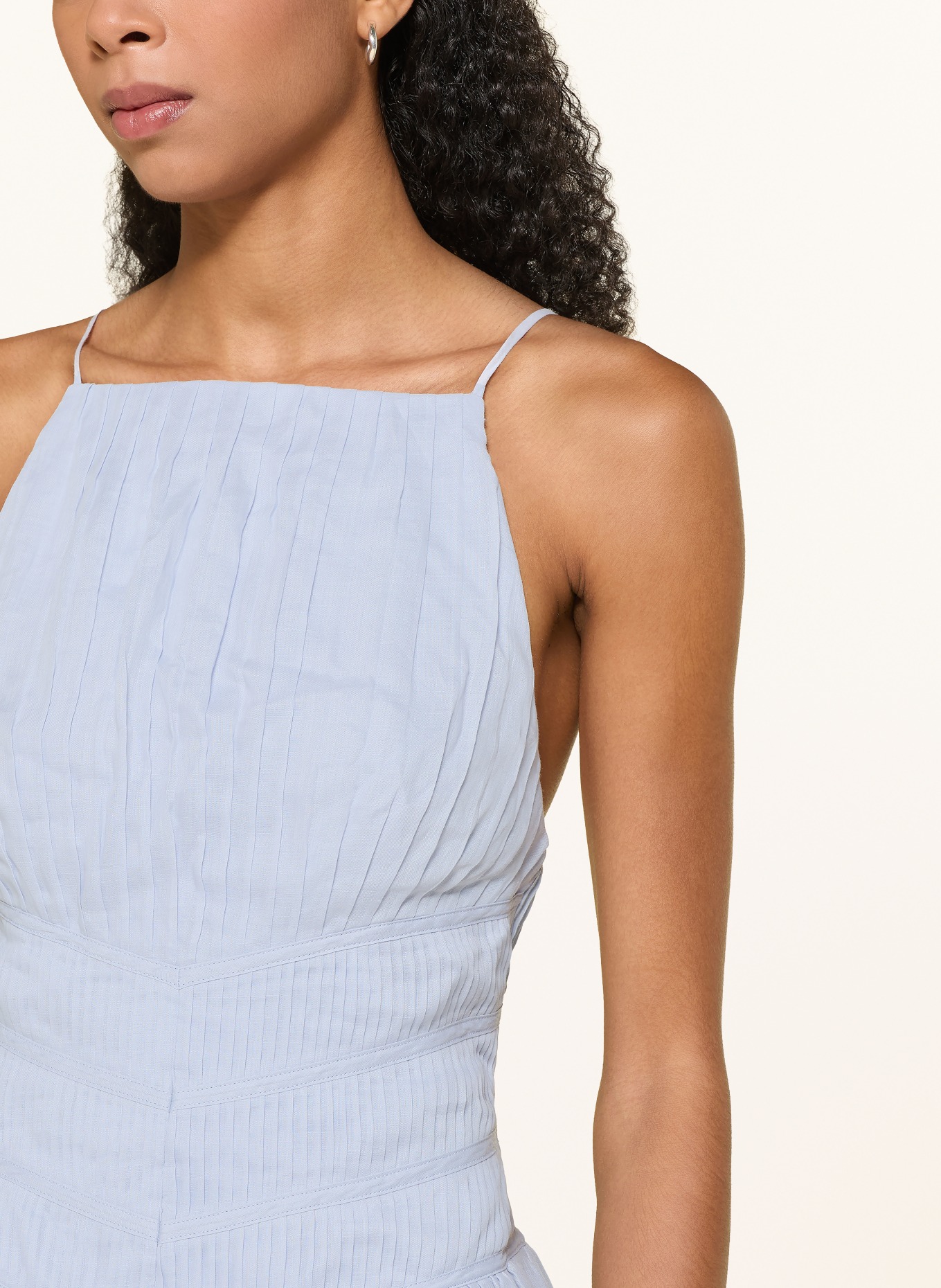 Aje. HELENE Dress with Rhinestones: LIGHT BLUE