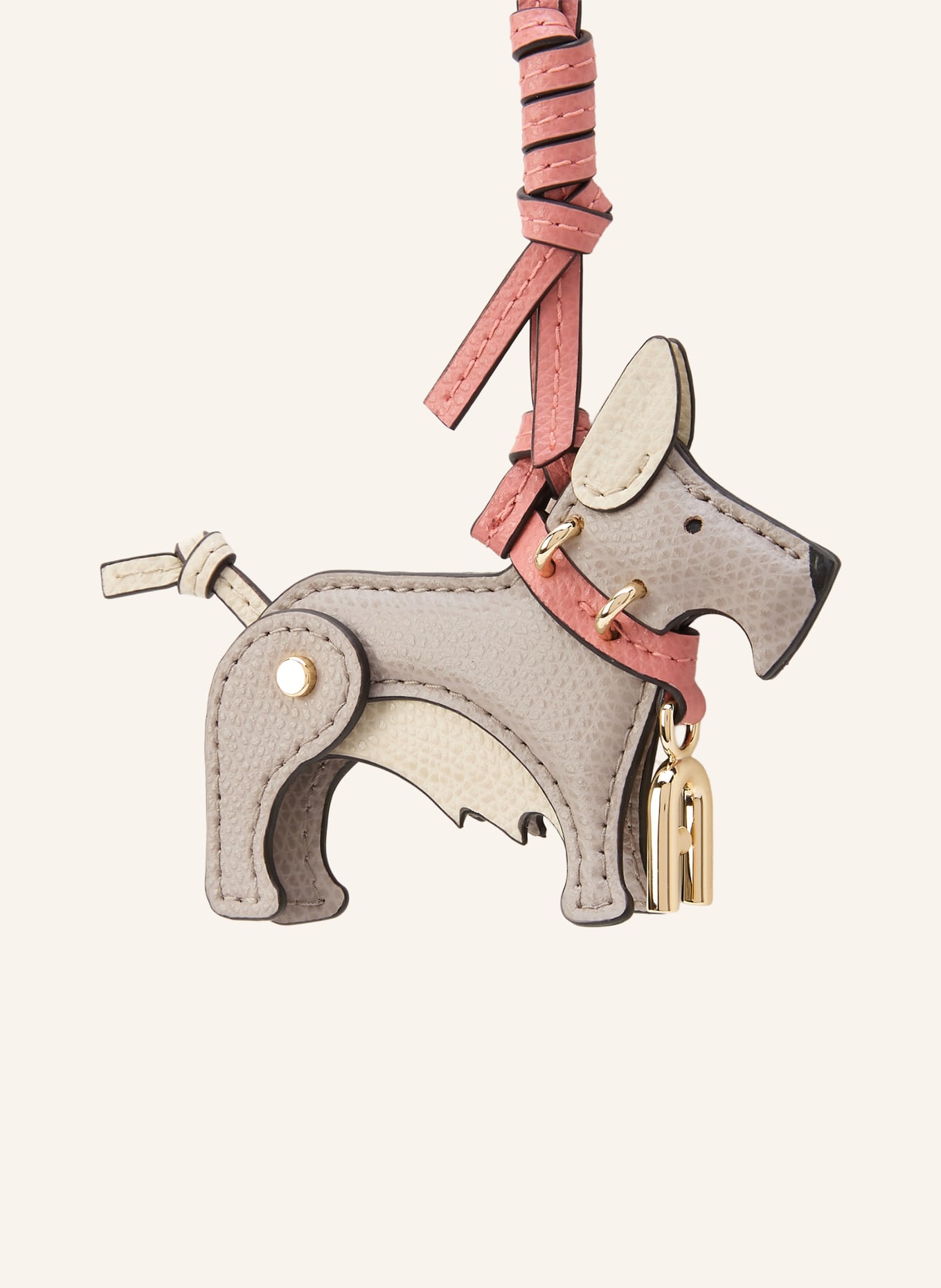 FURLA Bag charm: GRAY / DUSKY PINK / CREAM