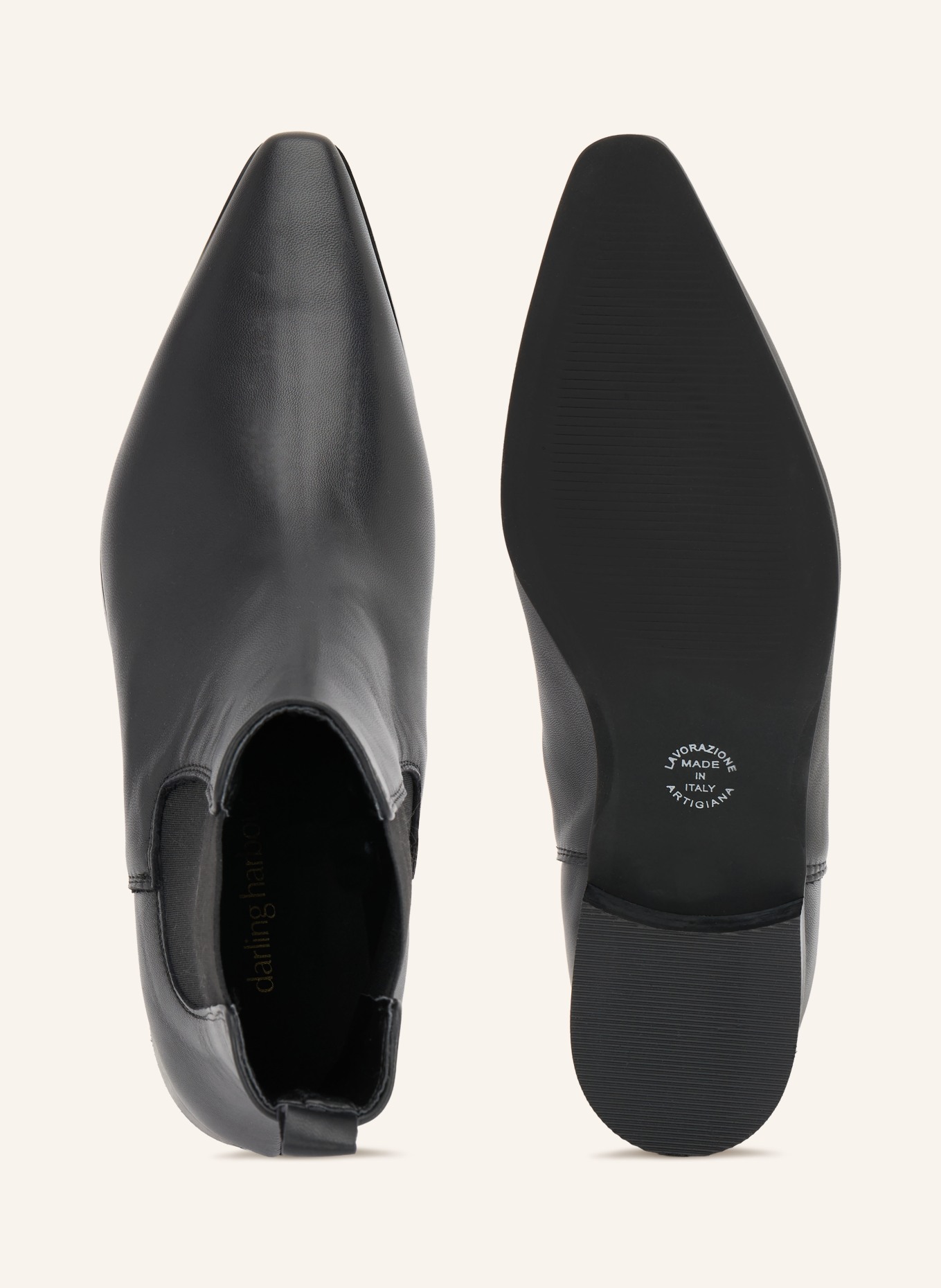 darling harbour Chelsea boots: ZWART