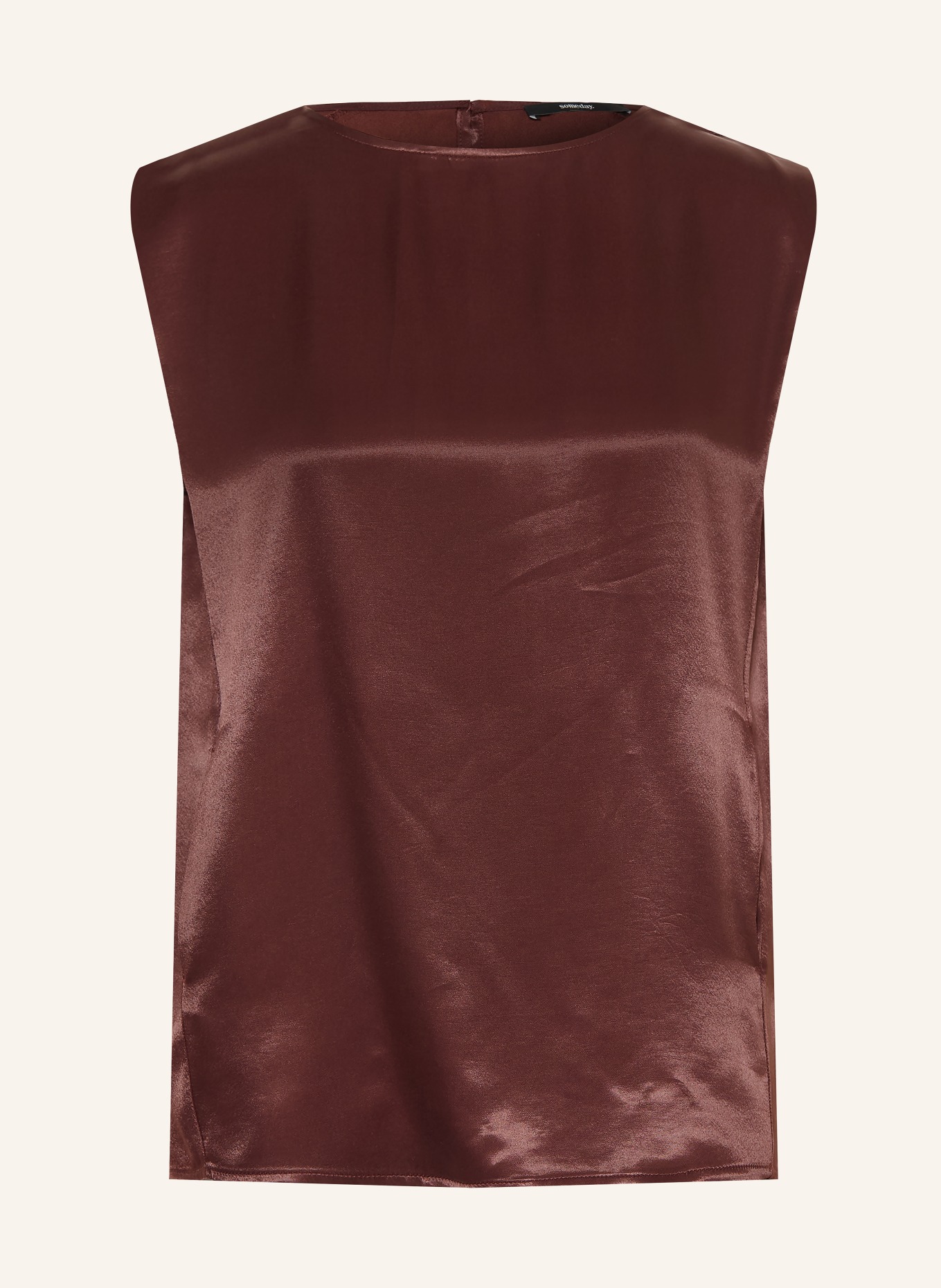 someday ZEISE Satin Blouse Top: DARK RED