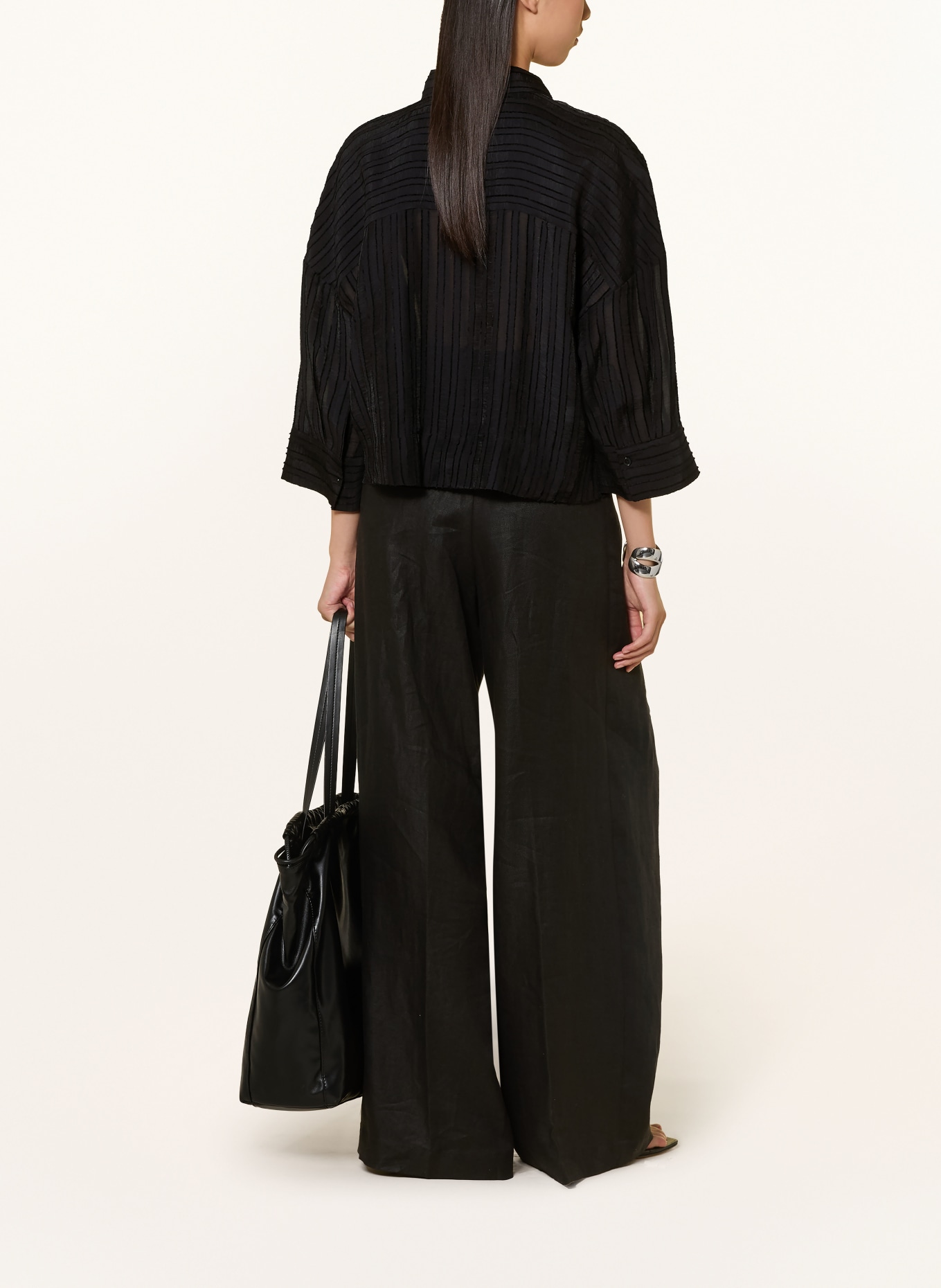 someday ZADINA blouse with 3/4 sleeves: BLACK
