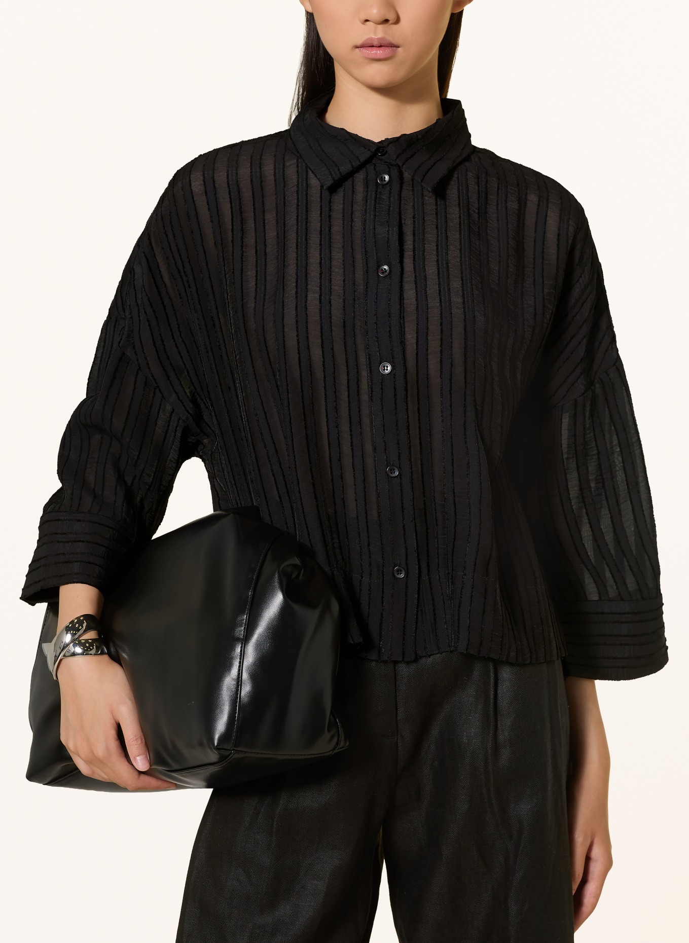 someday ZADINA blouse with 3/4 sleeves: BLACK