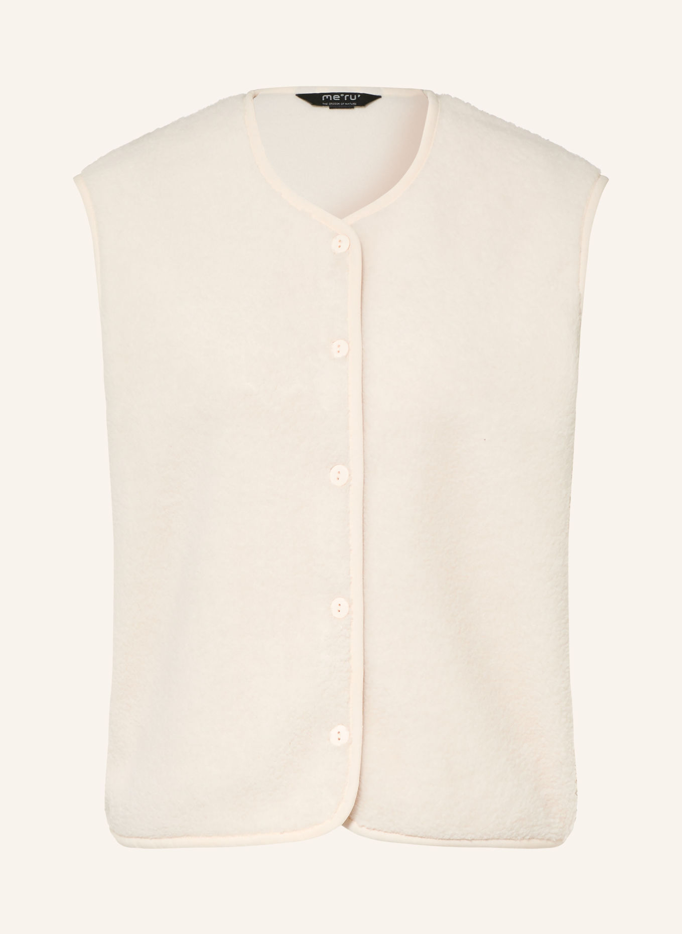 me°ru' Fleece bodywarmer PEARLAND: WIT