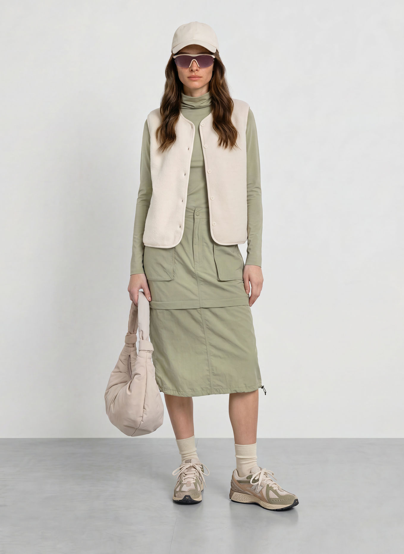 me°ru' Fleece bodywarmer PEARLAND: WIT