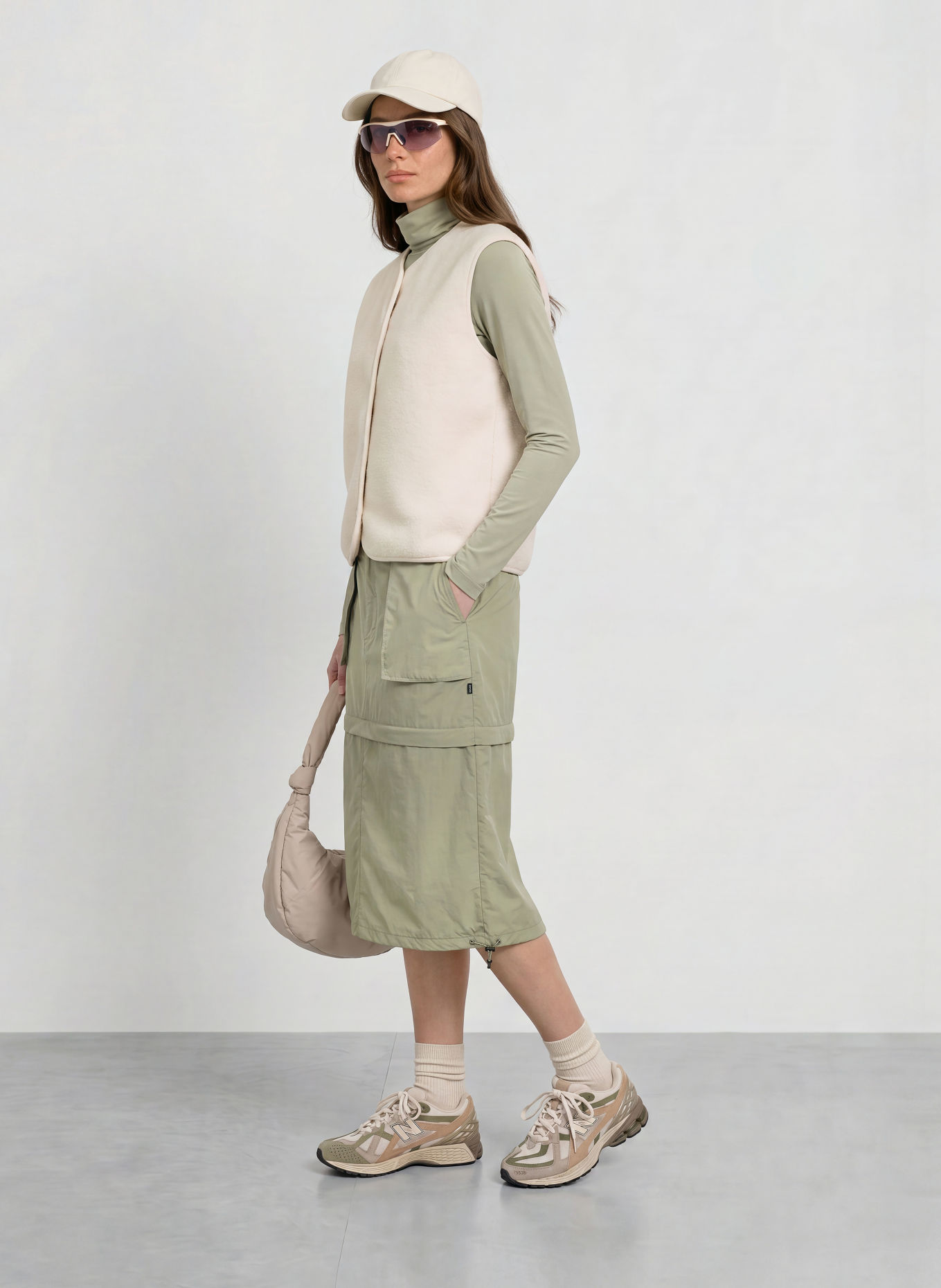 me°ru' Fleece bodywarmer PEARLAND: WIT