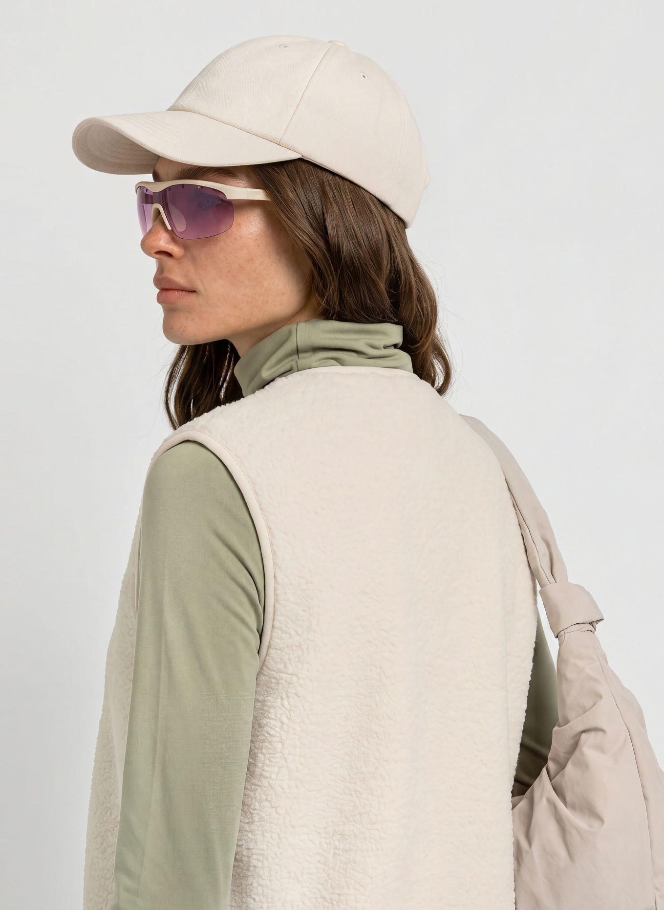 me°ru' Fleece bodywarmer PEARLAND: WIT