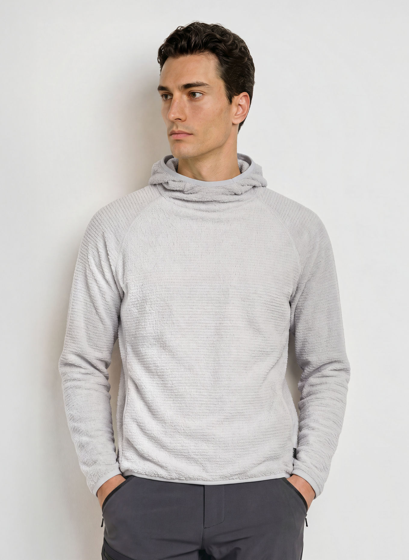 me°ru' Fleecehoodie ALLENTOWN: LICHTGRIJS
