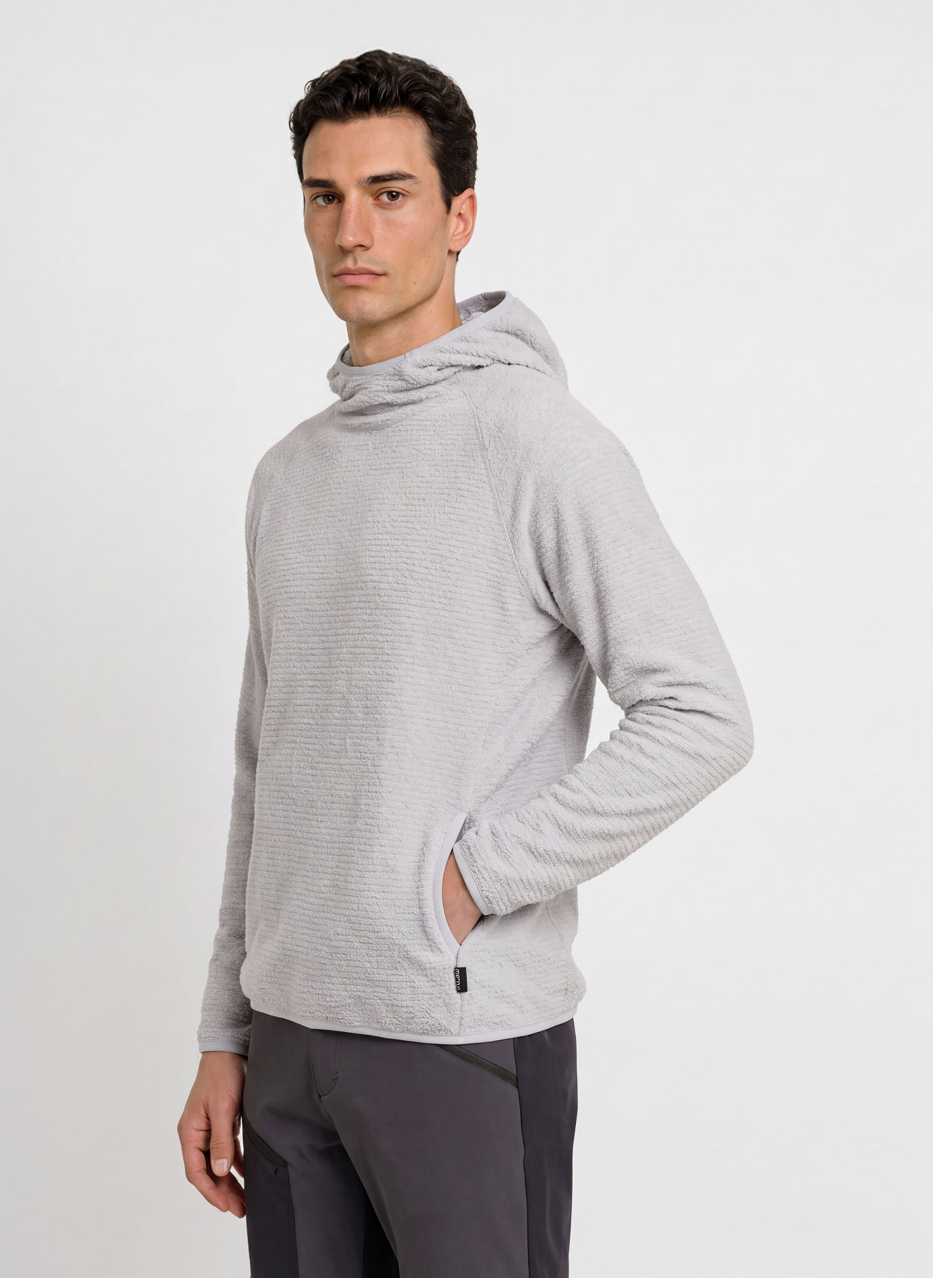 me°ru' Fleecehoodie ALLENTOWN: LICHTGRIJS