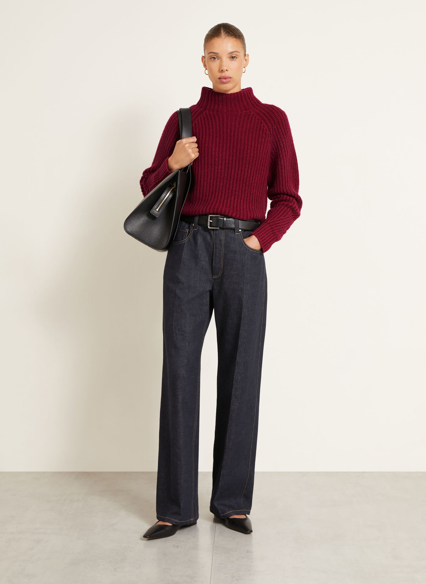 IRIS von ARNIM Pull en cachemire BARDELIA: ROUGE FONCÉ