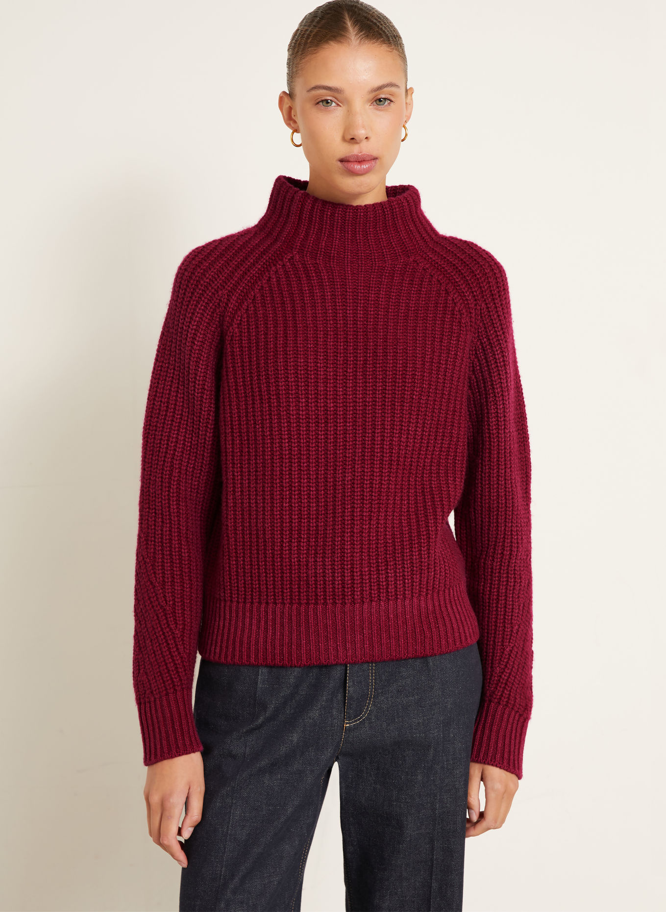 IRIS von ARNIM Pull en cachemire BARDELIA: ROUGE FONCÉ