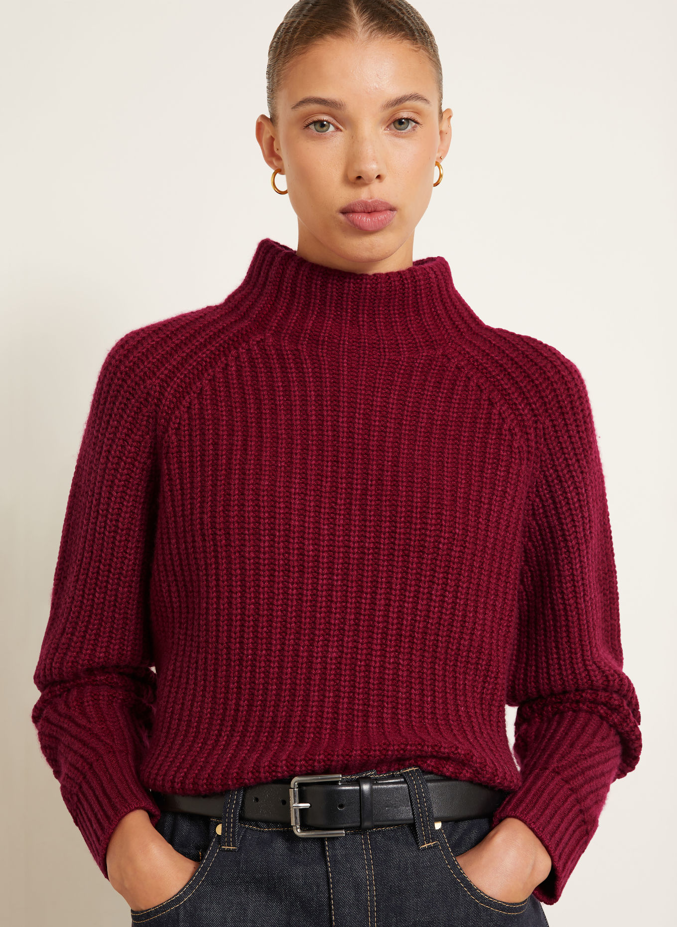 IRIS von ARNIM Pull en cachemire BARDELIA: ROUGE FONCÉ