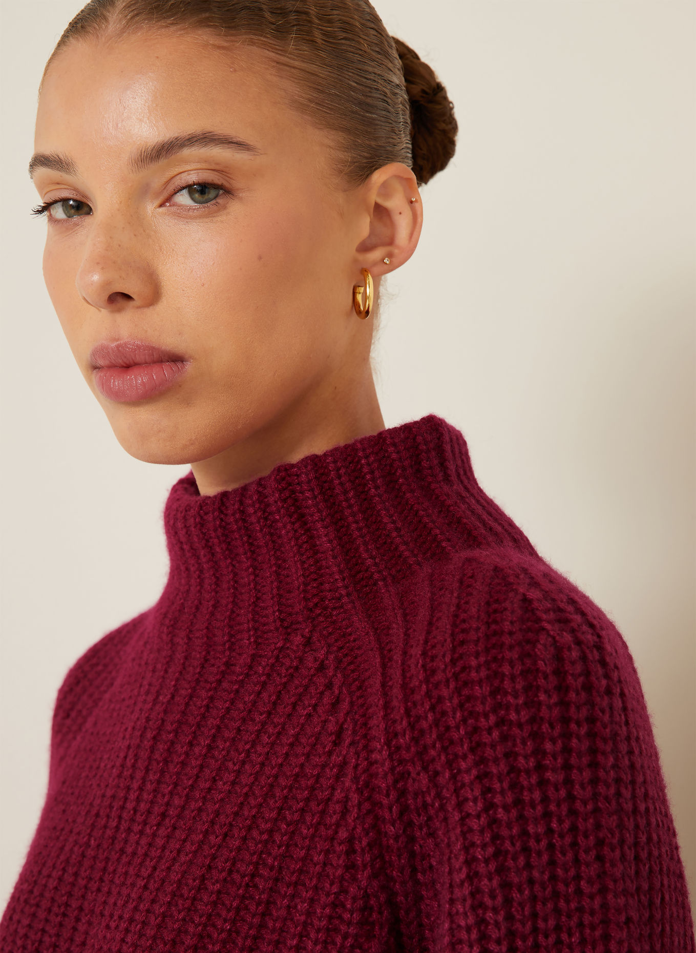 IRIS von ARNIM Pull en cachemire BARDELIA: ROUGE FONCÉ