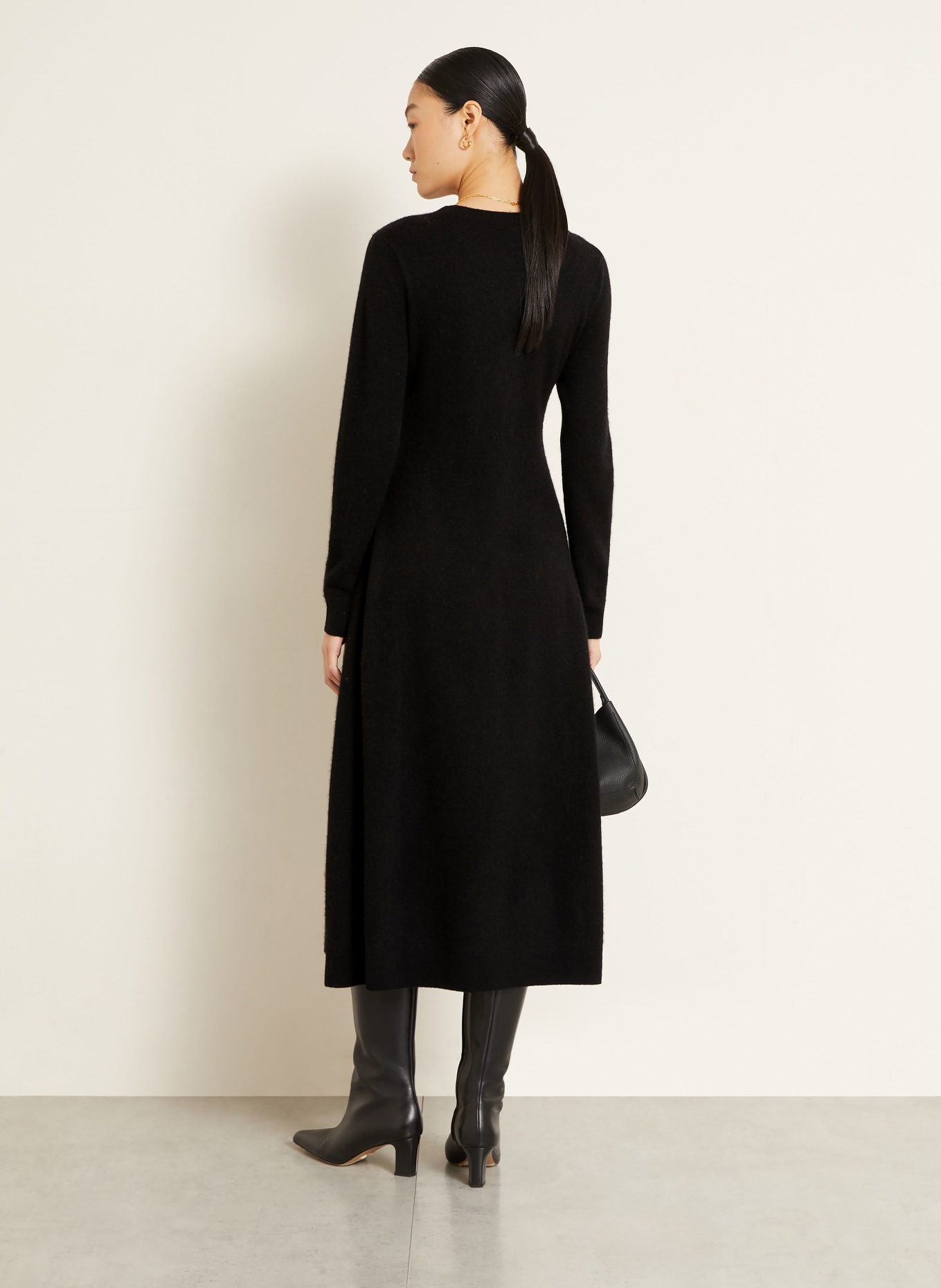 IRIS von ARNIM Strickkleid RONA mit Cashmere: SCHWARZ