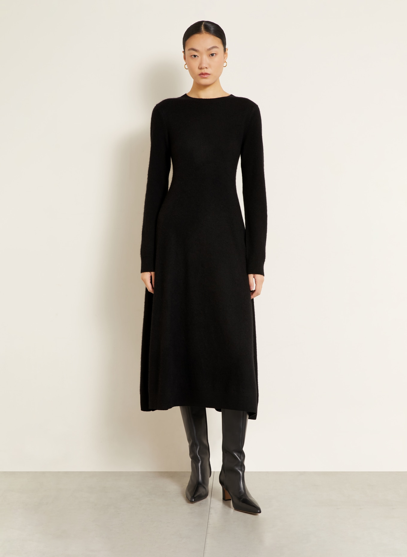 IRIS von ARNIM Strickkleid RONA mit Cashmere: SCHWARZ