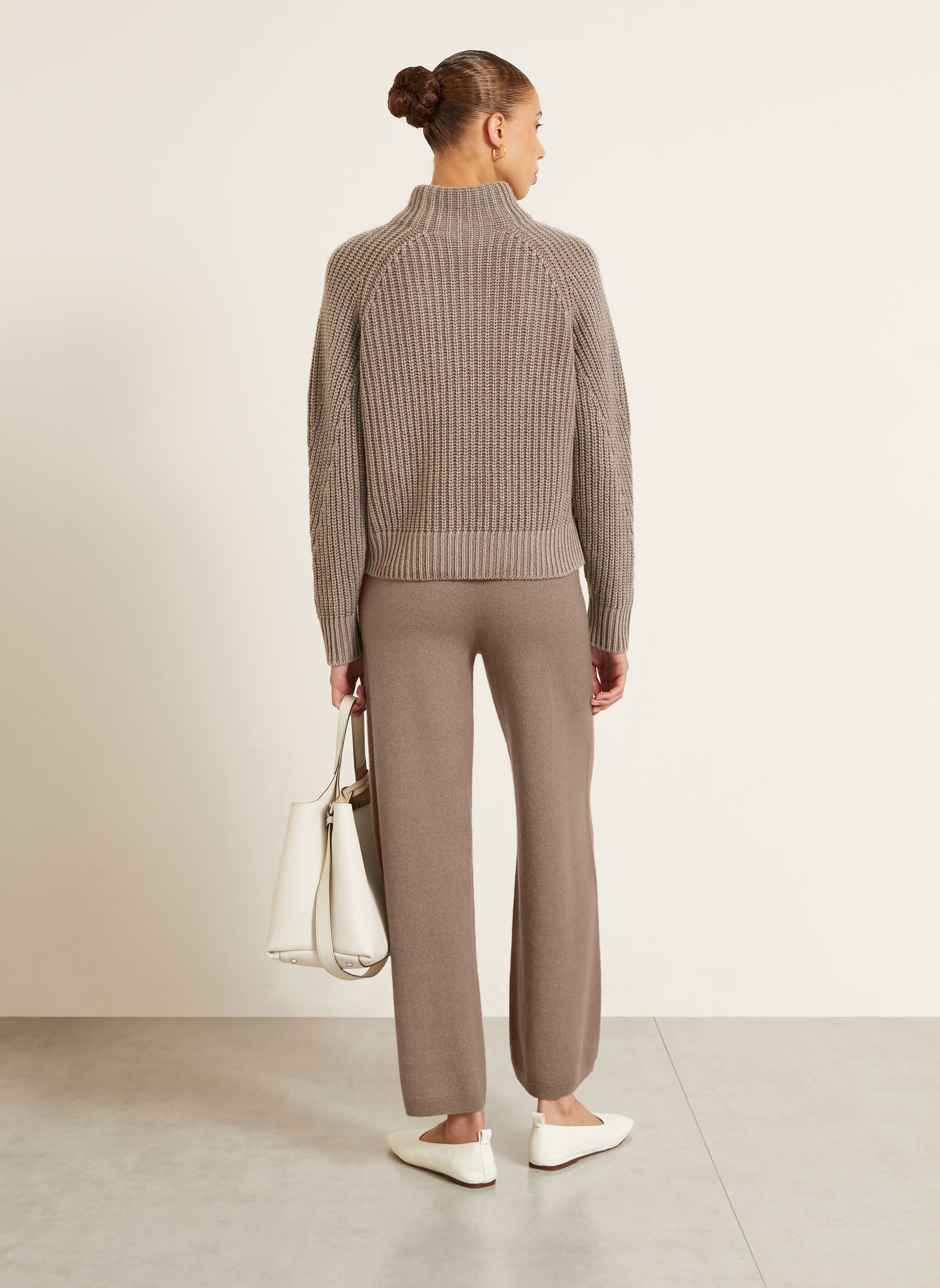 IRIS von ARNIM NIVELLE Knit Pants with Cashmere: TAUPE