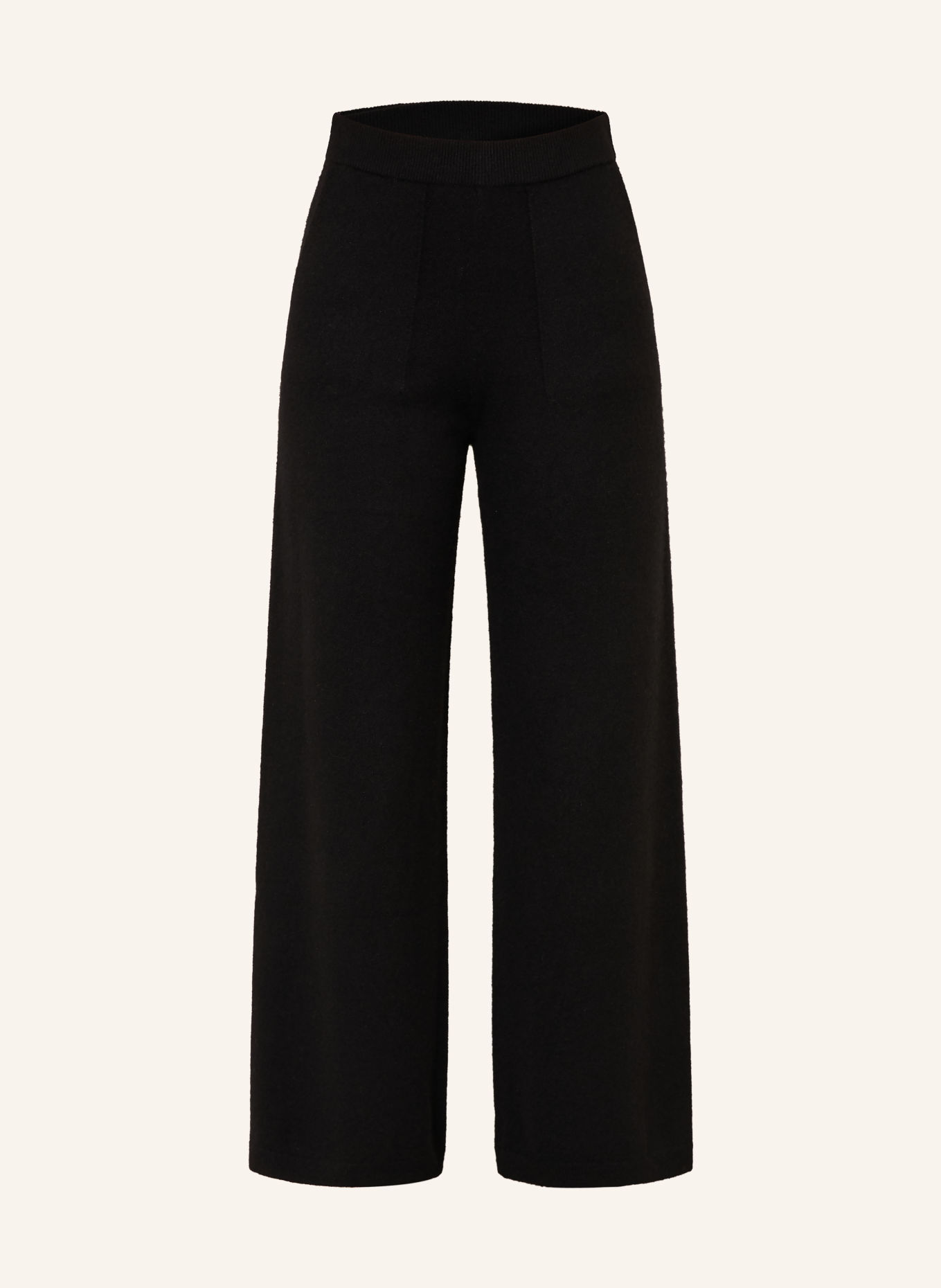 IRIS von ARNIM NIVELLE Knit Pants with Cashmere: BLACK
