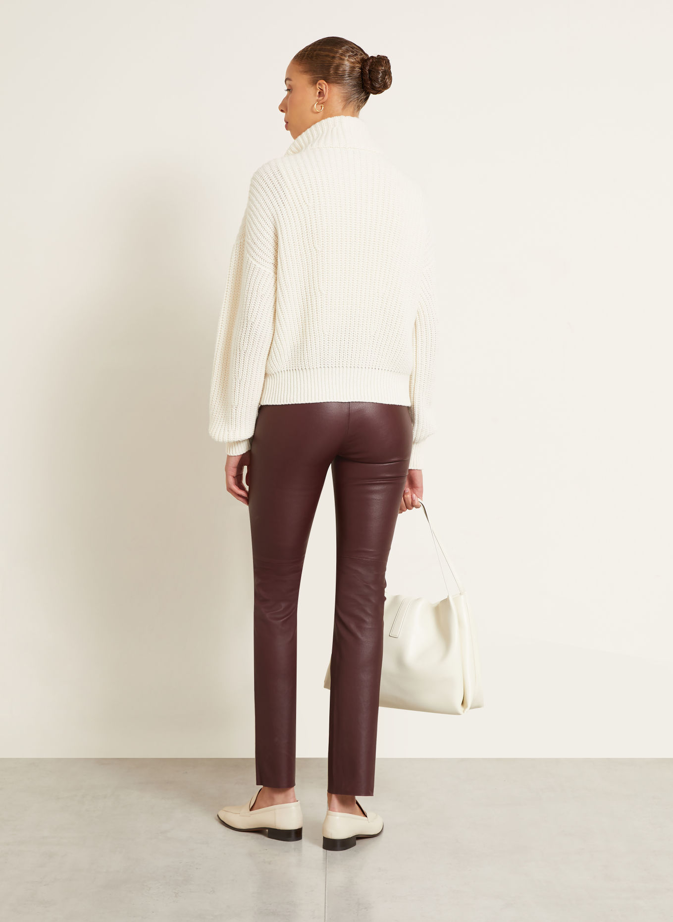 IRIS von ARNIM PHILINE Leather Pants: DARK RED