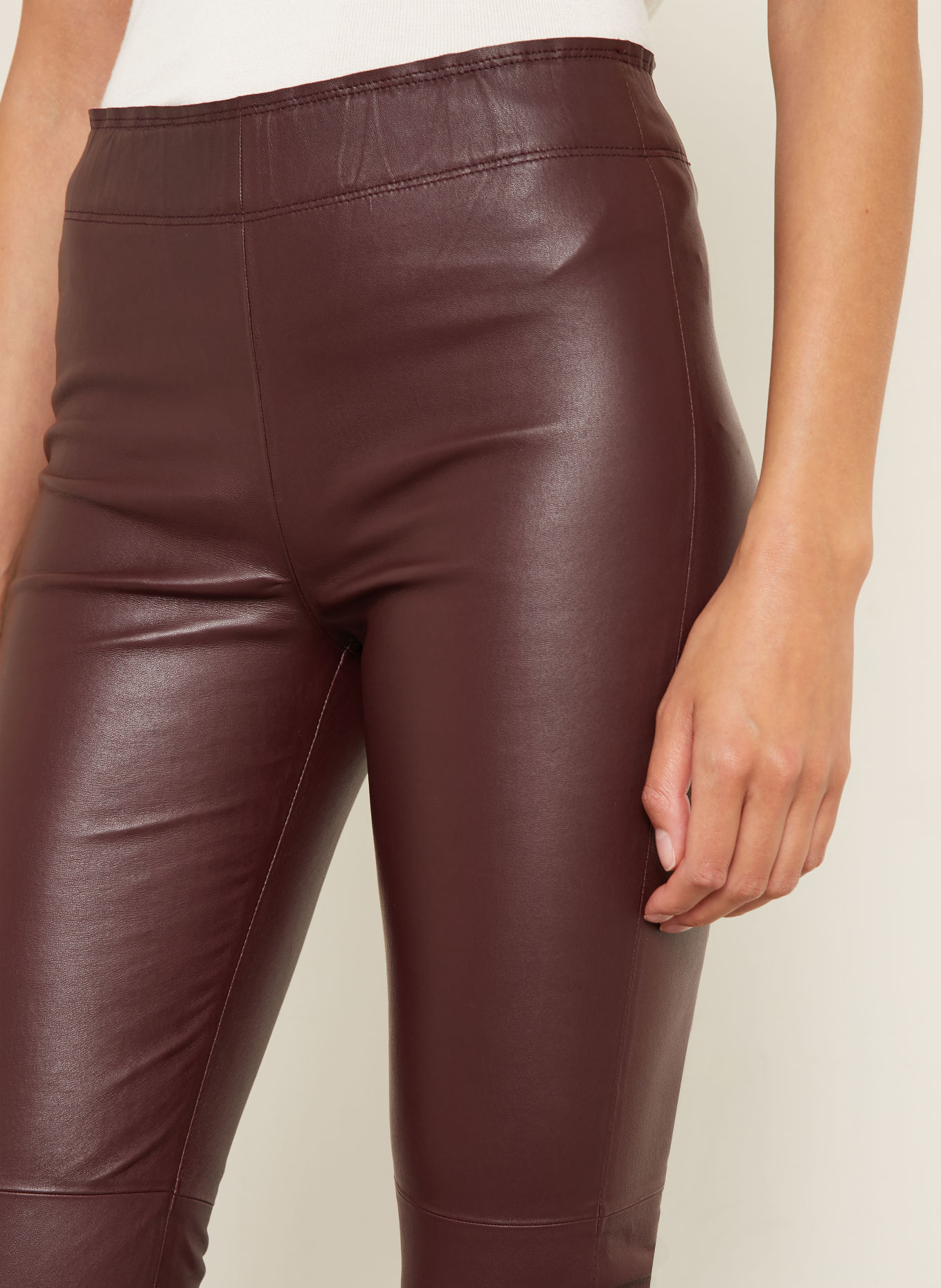 IRIS von ARNIM PHILINE Leather Pants: DARK RED