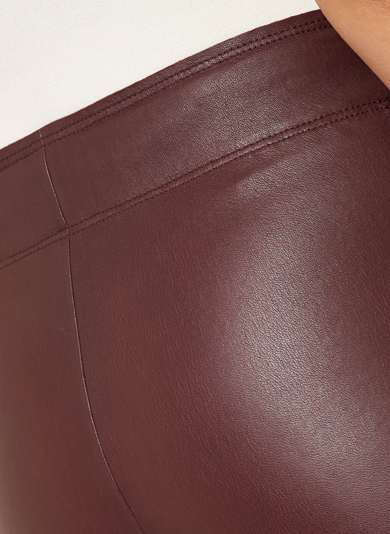 IRIS von ARNIM PHILINE Leather Pants: DARK RED