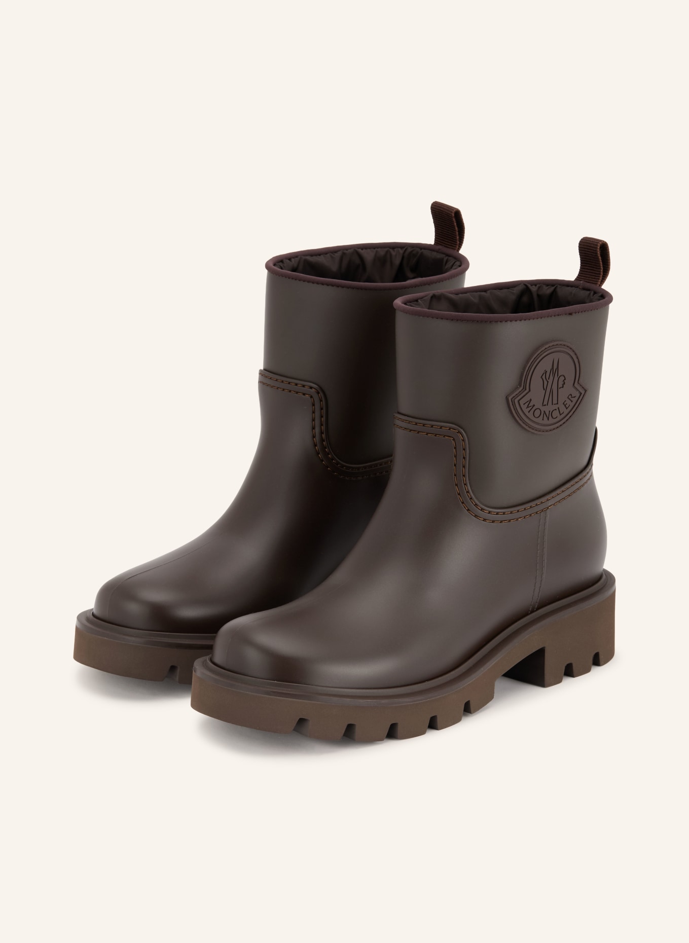 MONCLER Gummistiefel KICKSTREAM: DUNKELBRAUN