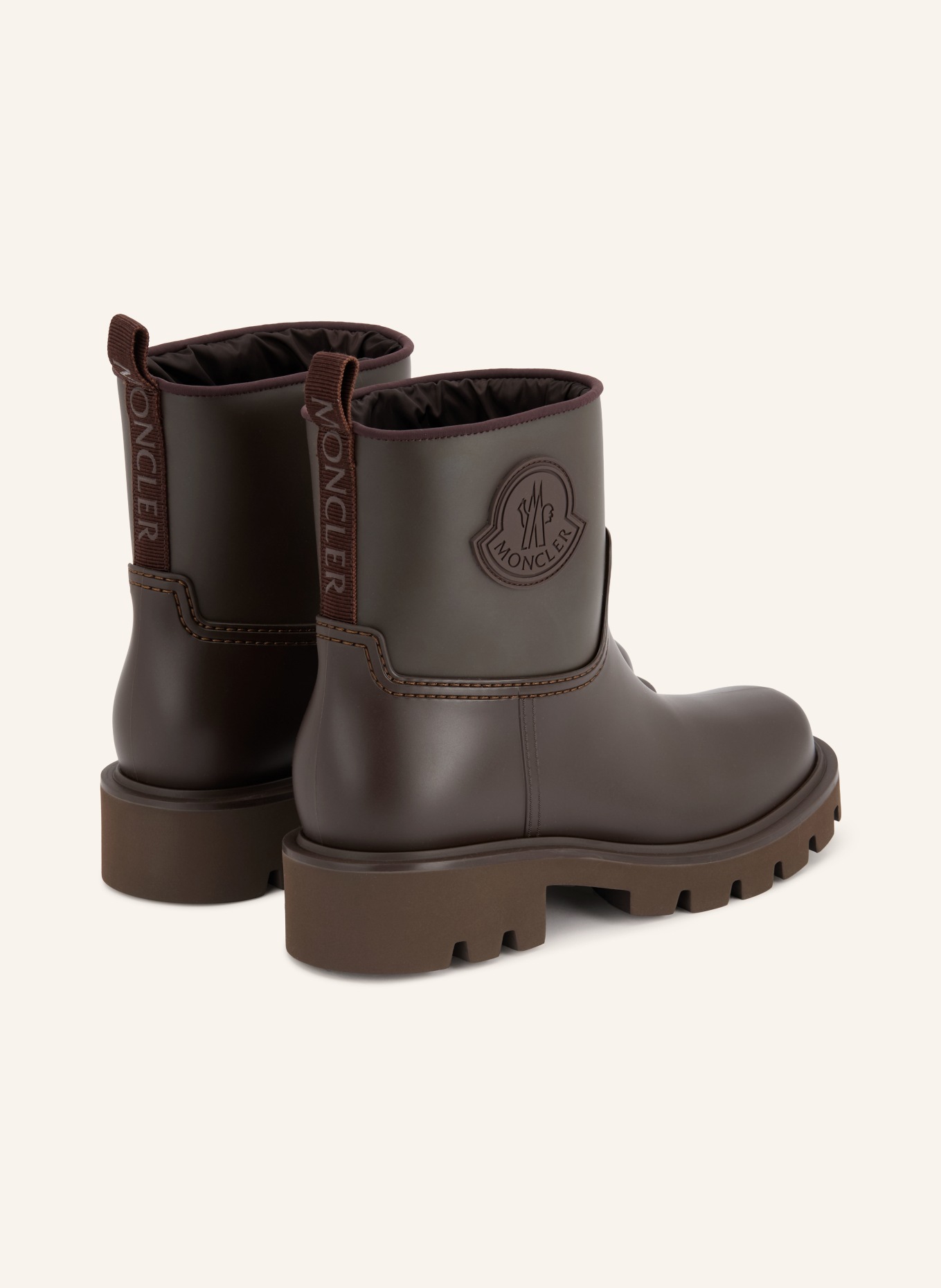 MONCLER Gummistiefel KICKSTREAM: DUNKELBRAUN
