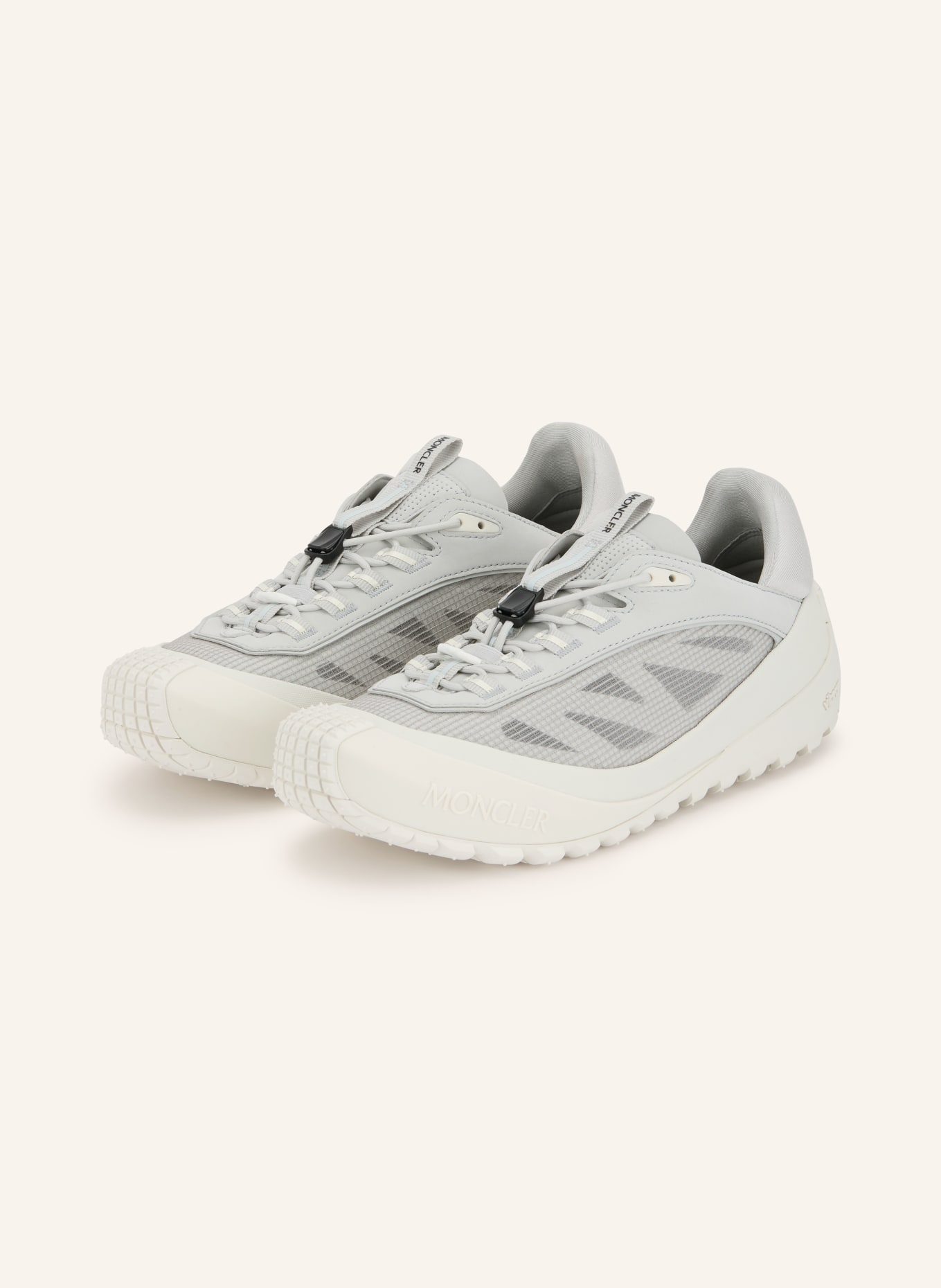 MONCLER TRAILGRIP LP Sneakers: LIGHT GRAY / ECRU / GRAY