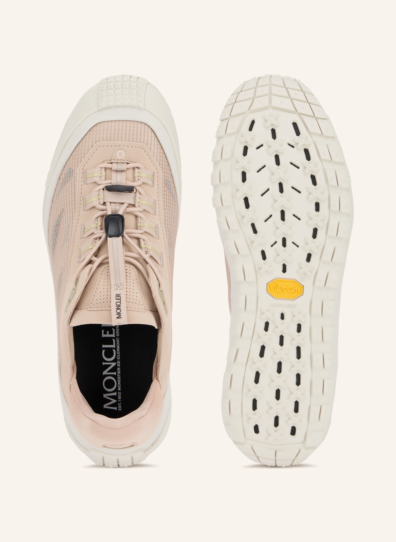 MONCLER TRAILGRIP LP Sneakers: DUSKY PINK / ECRU / GRAY