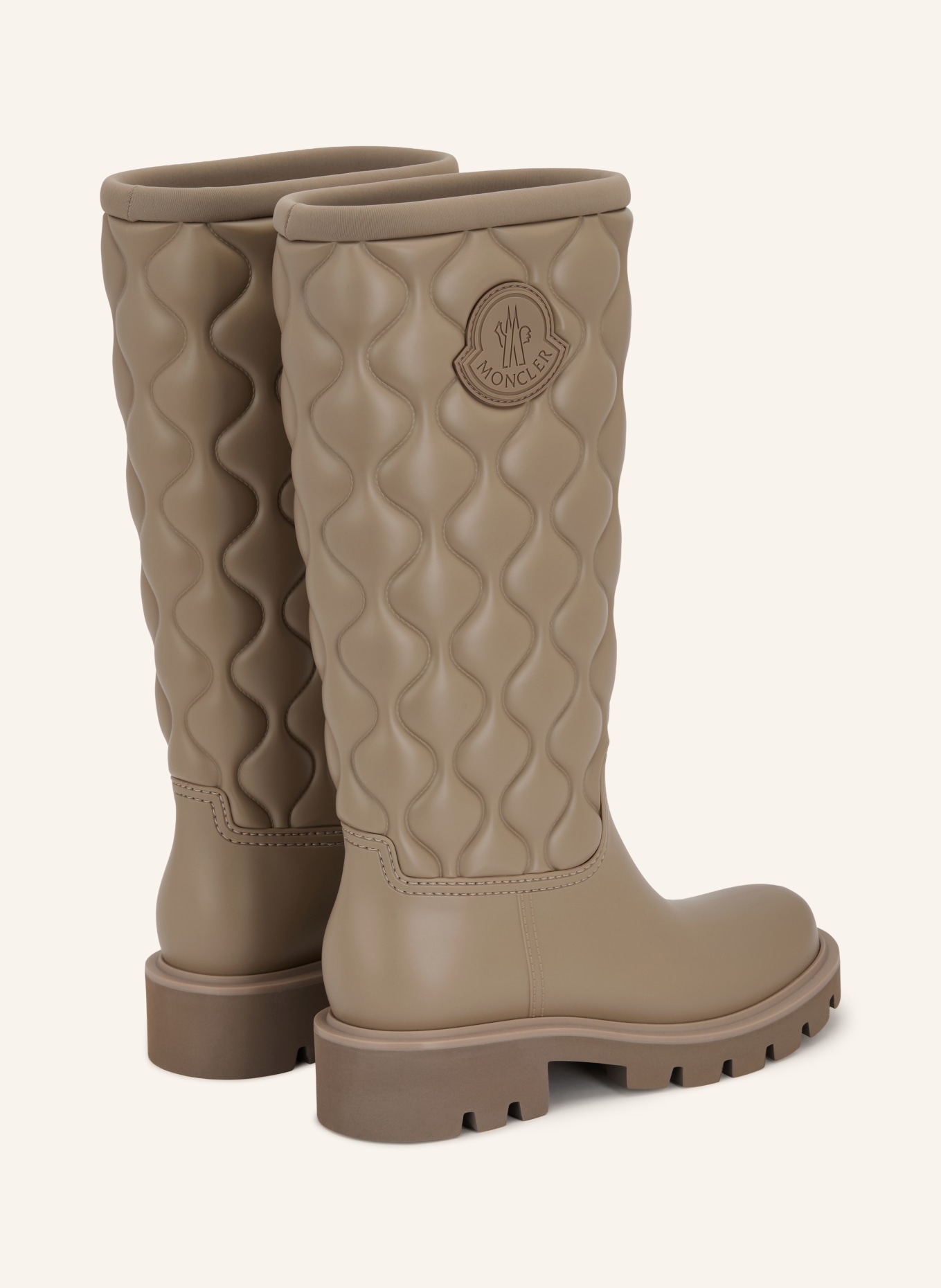 MONCLER KICKSTREAM Rain boots: TAUPE