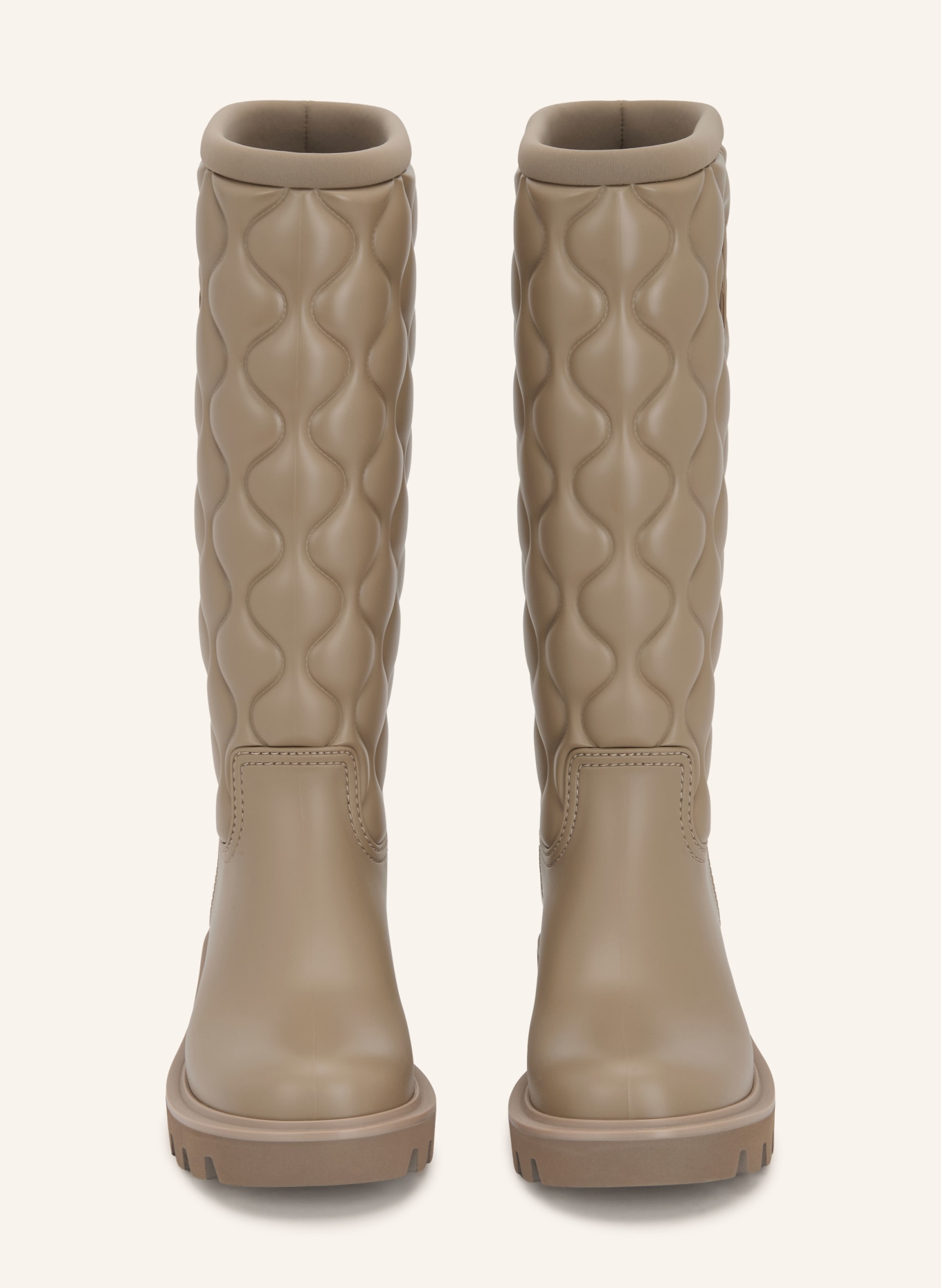 MONCLER KICKSTREAM Rain boots: TAUPE