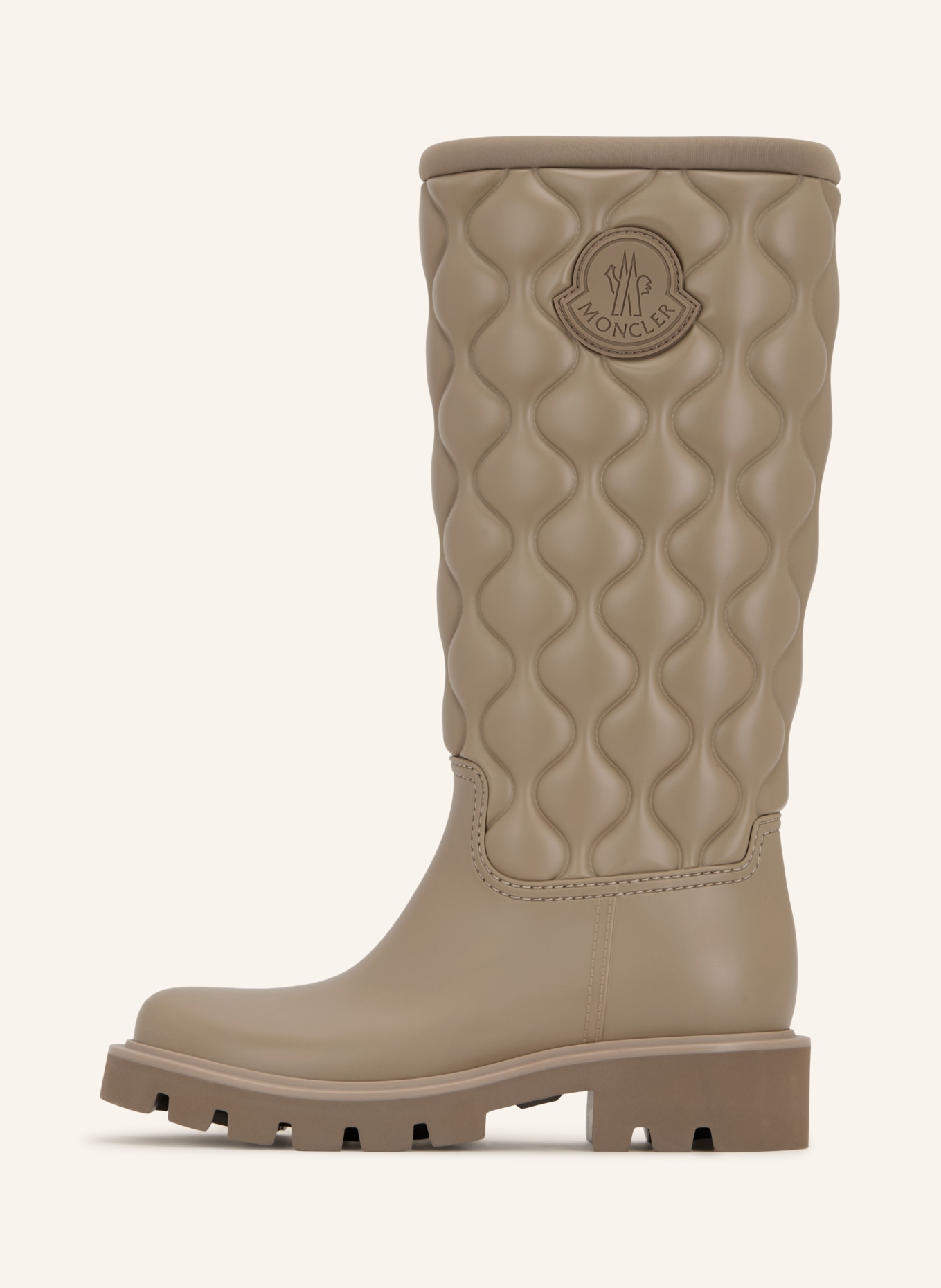 MONCLER KICKSTREAM Rain boots: TAUPE