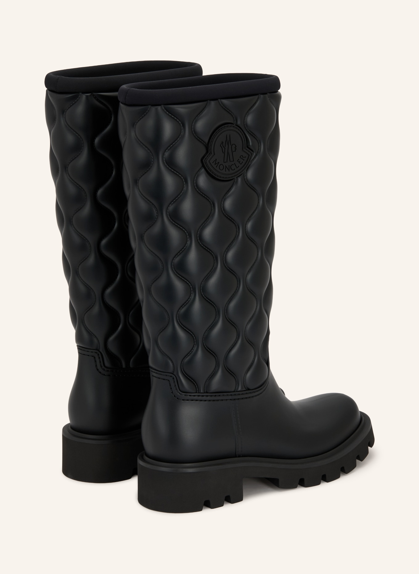 MONCLER KICKSTREAM Rain boots: BLACK