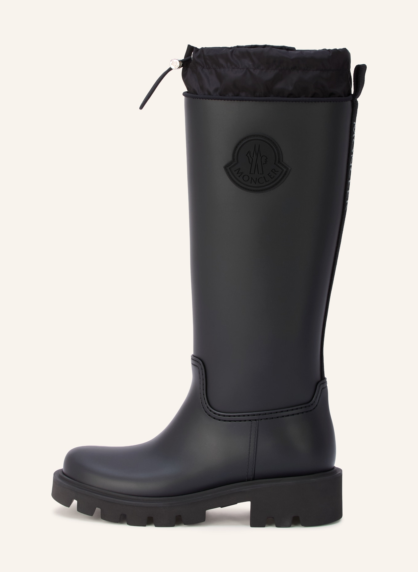MONCLER KICKSTREAM Rain boots: BLACK / SILVER