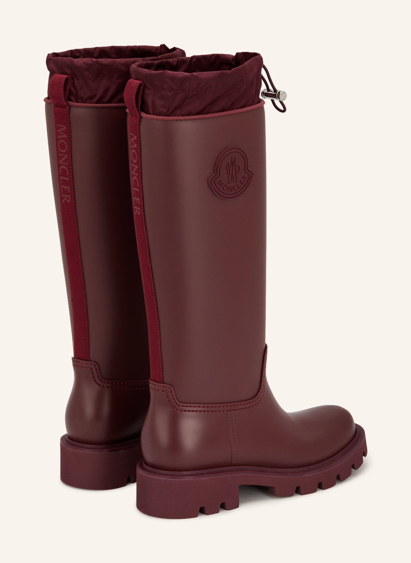 MONCLER KICKSTREAM Rain boots: DARK RED
